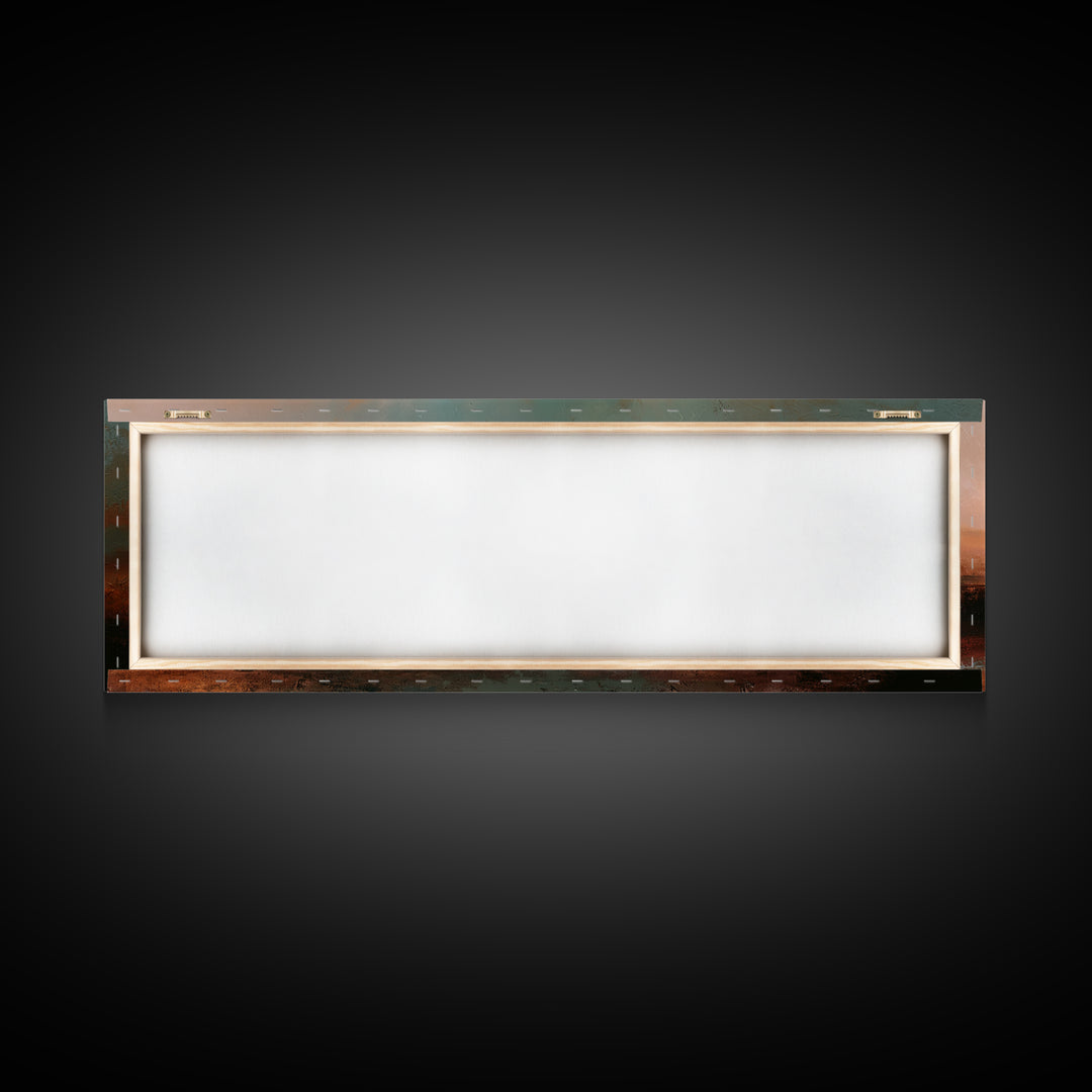 Abstract Heatwave Horizon Framed Canvas Print, Desert Art, Fine Art Print, Southwestern Decor, Oil Painting, Desert, DES-3x1-77