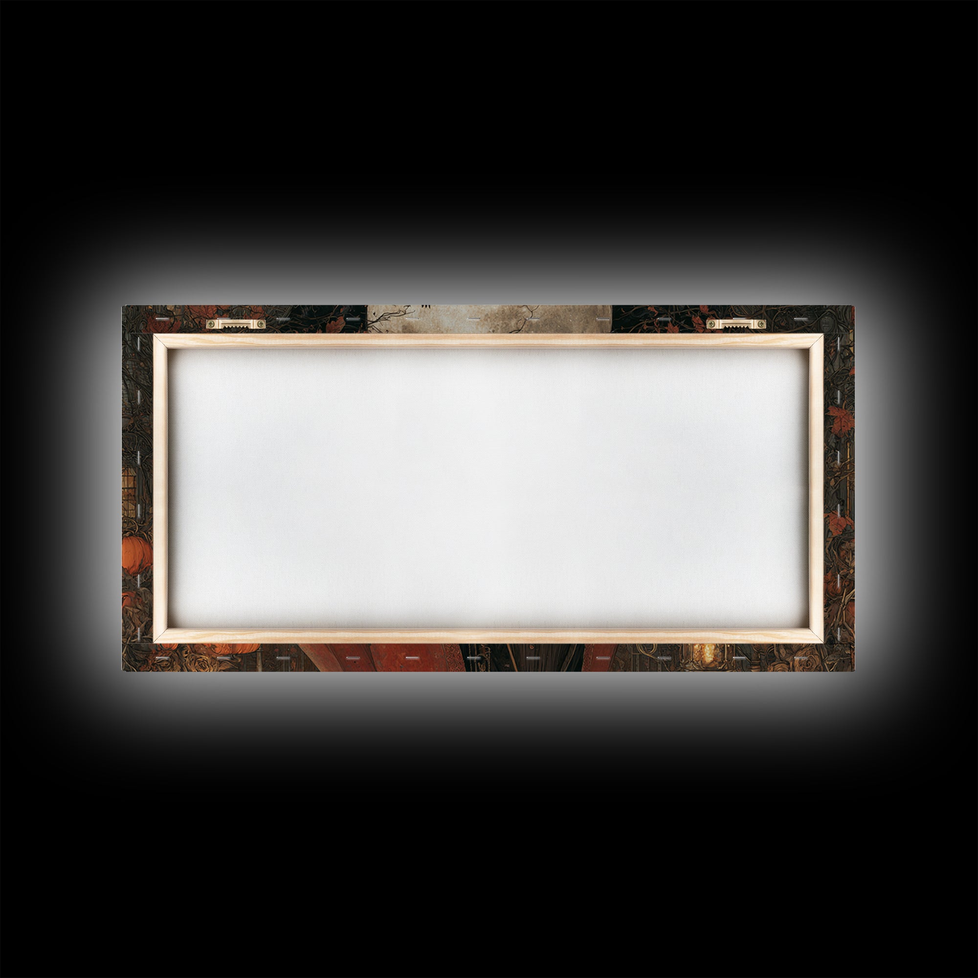 The Crimson Vampire, Wide Panoramic Art, Haunted Gothic Art, Framed Canvas Print, Halloween Wall Decor, Gothic Home Decor, Spooky Wall Decor