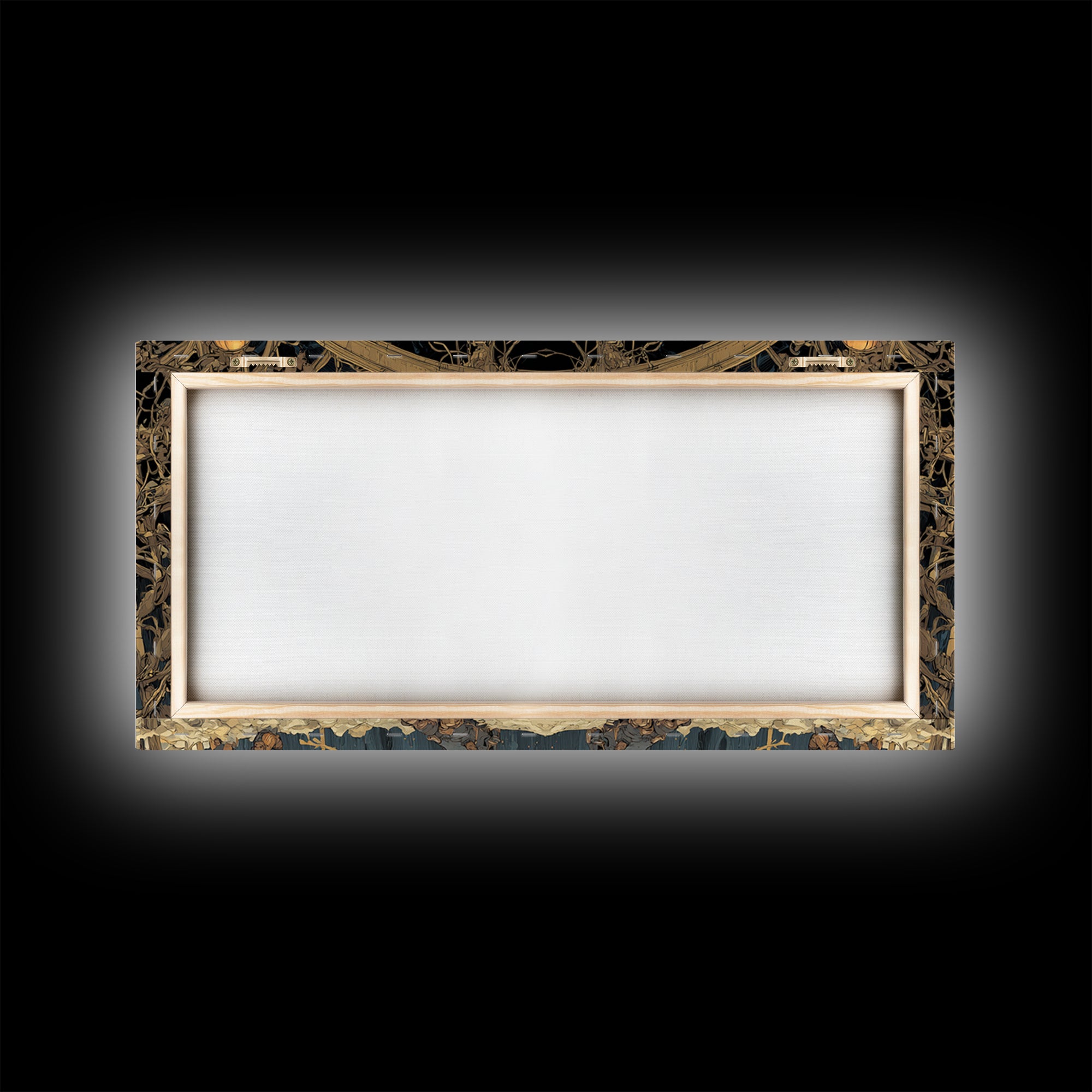The Stitched Giant, Wide Panoramic Art, Haunted Gothic Art, Framed Canvas Print, Halloween Wall Decor, Gothic Home Decor, Dark Fantasy Art