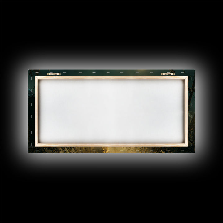 The Mummy Pharaoh, Wide Panoramic Art, Macabre Wall Art, Framed Canvas Print, Halloween Wall Decor, Gothic Home Decor, Halloween Wall Art