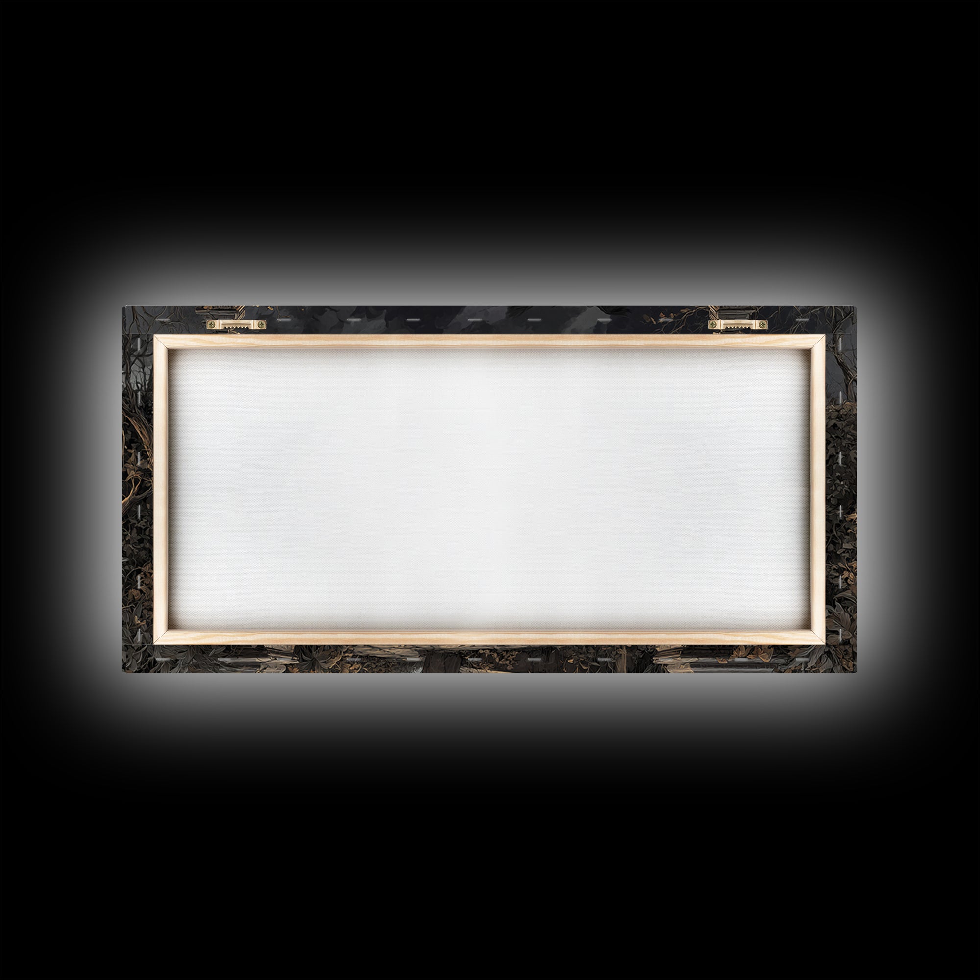 The Graveyard Ghost, Wide Panoramic Art, Gothic Horror Wall Art, Framed Canvas Print, Halloween Wall Decor, Gothic Home Decor