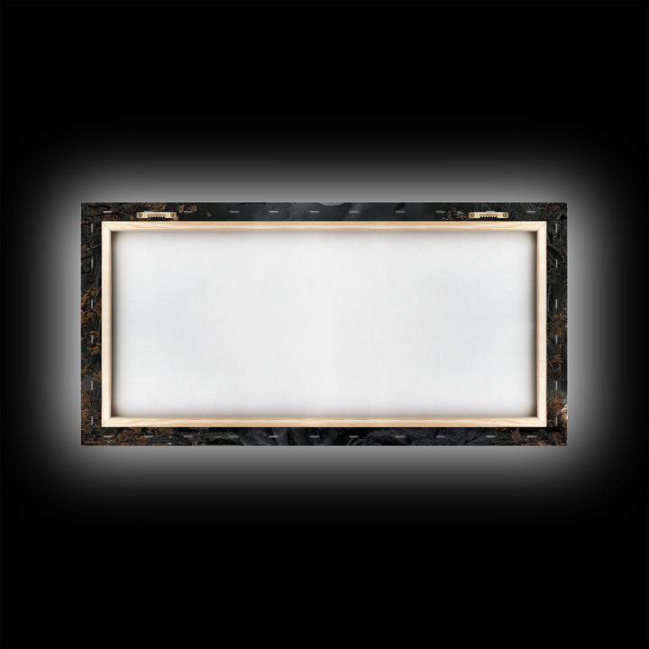 The Midnight Fortune Teller, Wide Panoramic Art, Macabre Wall Art, Framed Canvas Print, Halloween Wall Decor, Gothic Home Decor