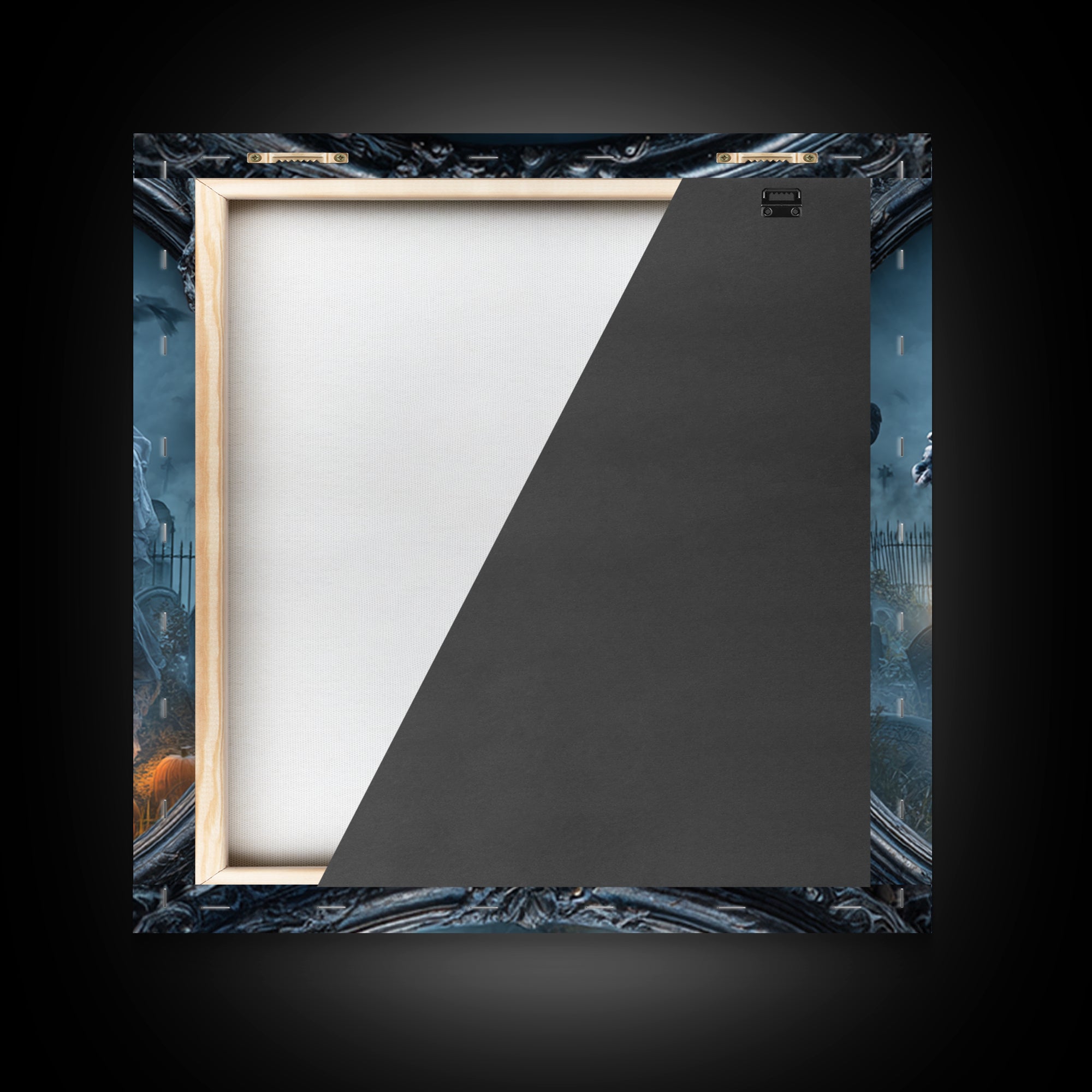 The Mirror Spirit, Square Wall Art, Dark Halloween Decor, Canvas Print, Halloween Wall Decor, Gothic Home Decor, Spooky Wall Decor