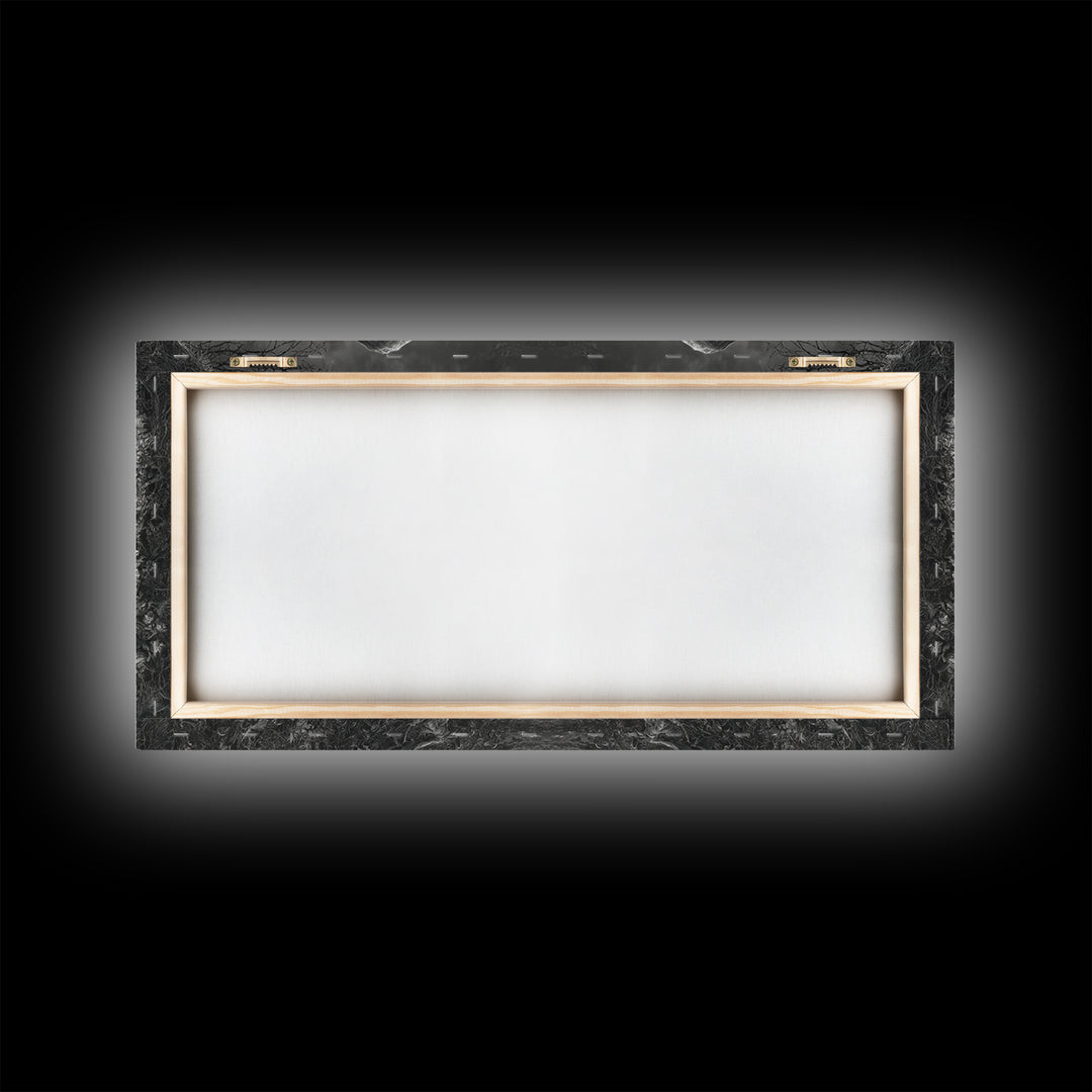 The Mirror Spirit, Wide Panoramic Art, Spooky Home Decor, Canvas Print, Halloween Wall Decor, Gothic Home Decor, Collectible Wall Decor