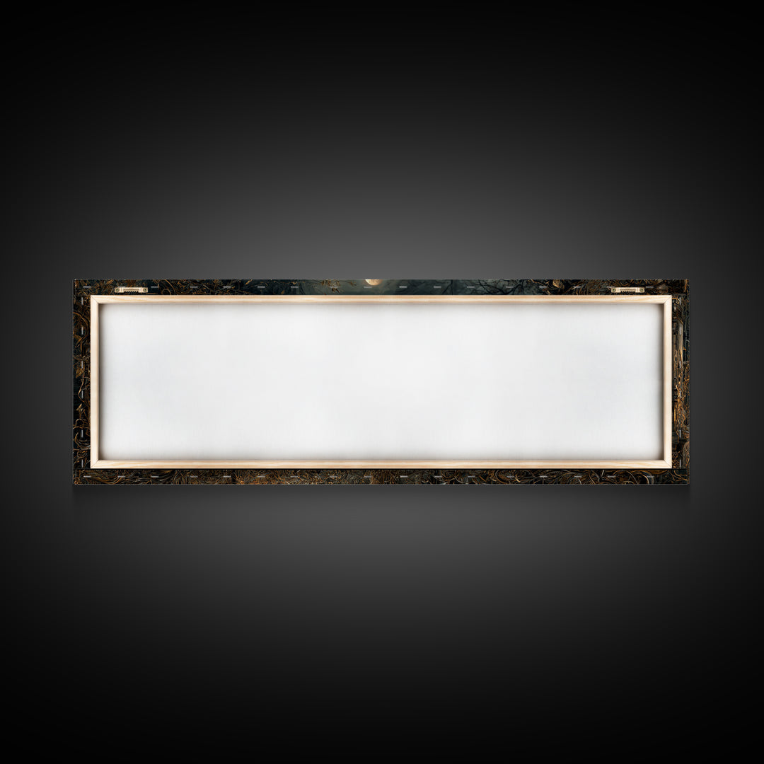 The Mirror Spirit, Extra Wide Wall Art, Dark Halloween Decor, Canvas Print, Halloween Wall Decor, Gothic Home Decor, Dark Fantasy Art