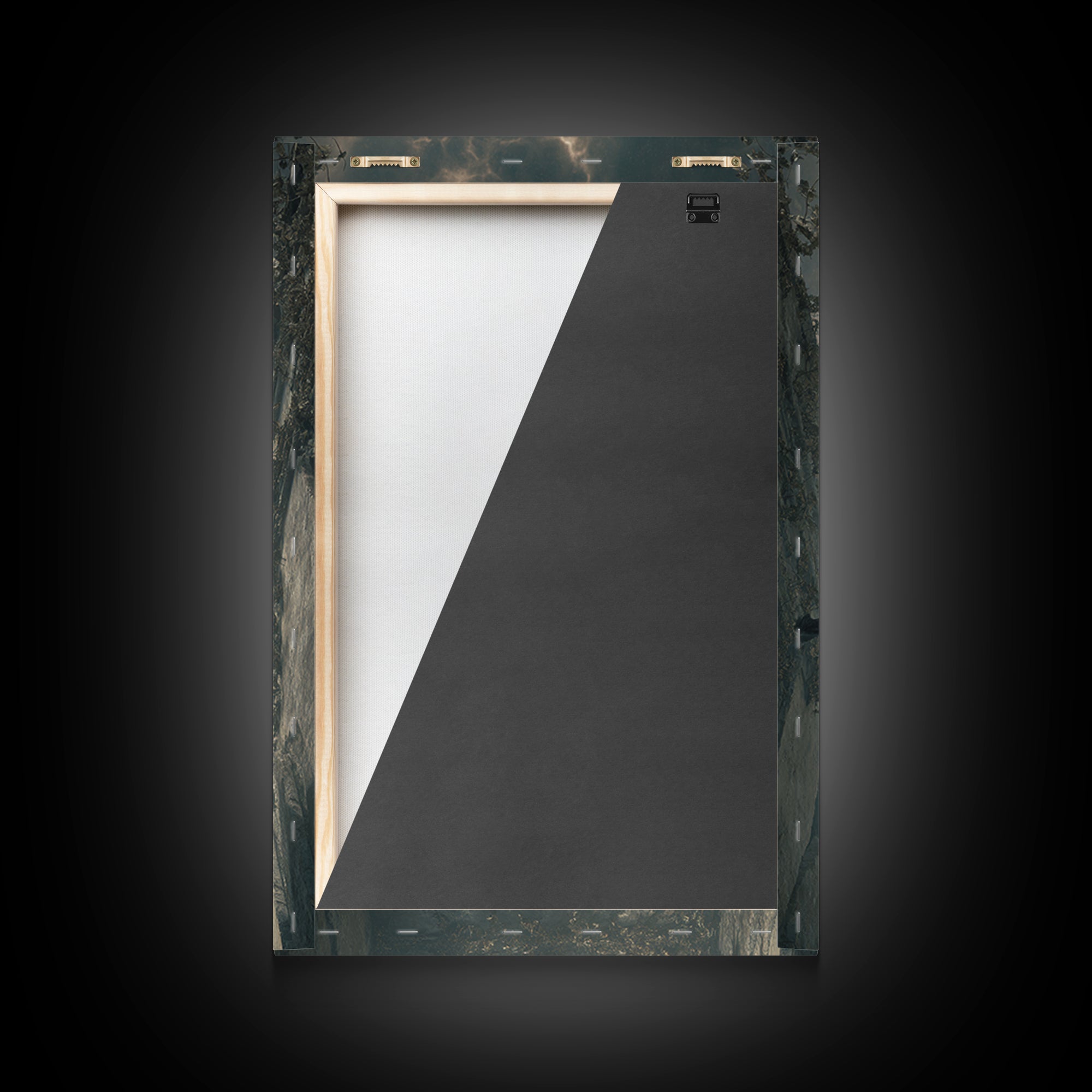 The Attic Whisperer, Vertical Wall Art, Haunted Gothic Art, Framed Canvas Print, Halloween Wall Decor, Gothic Home Decor, Spooky Wall Decor