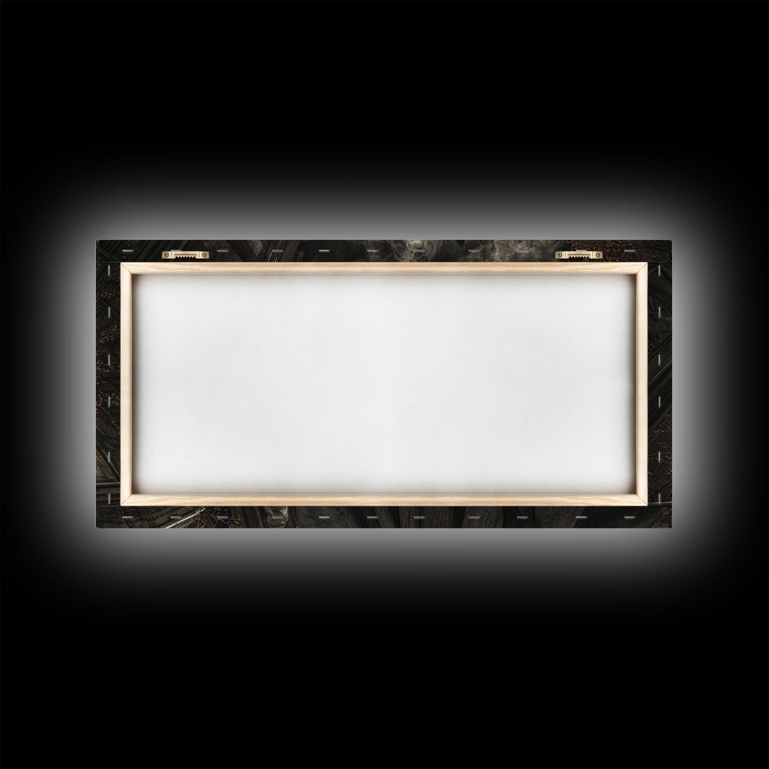 The Attic Whisperer, Wide Panoramic Art, Dark Fantasy Wall Art, Canvas Print, Halloween Wall Decor, Gothic Home Decor, Horror Wall Art