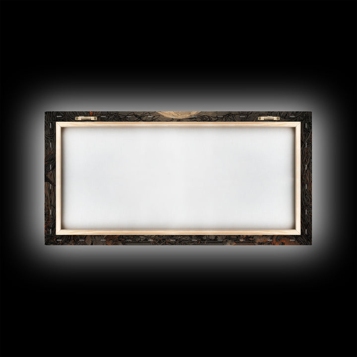 The Coffin Sleeper, Wide Panoramic Art, Dark Halloween Decor, Canvas Print, Halloween Wall Decor, Gothic Home Decor, Statement Wall Art
