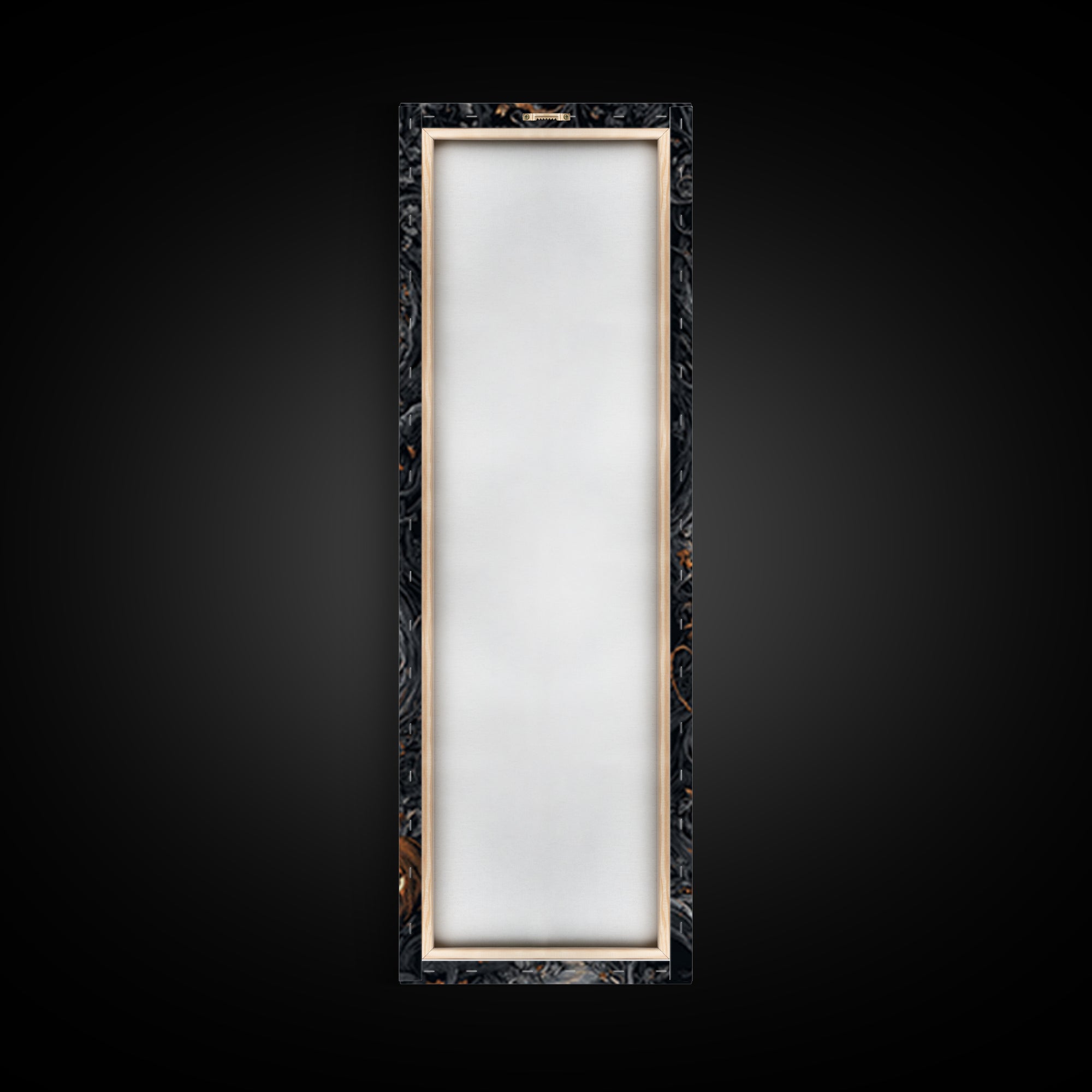 The Pumpkin Patch Goblin, Tall Narrow Wall Art, Haunted Gothic Art, Framed Canvas Print, Halloween Wall Decor, Gothic Home Decor