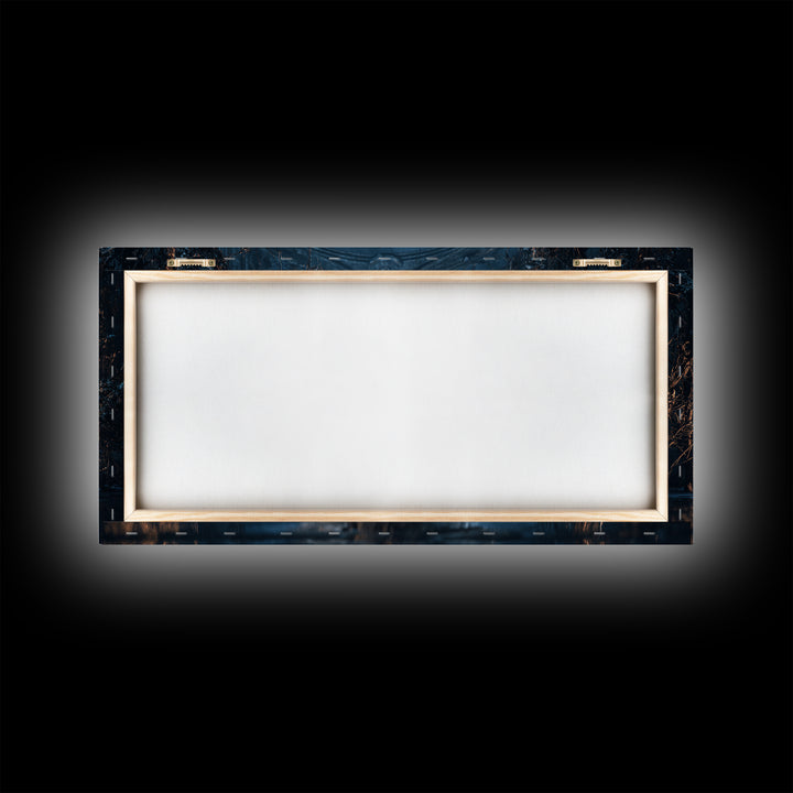 The Lake Phantom, Wide Panoramic Art, Dark Fantasy Wall Art, Canvas Print, Halloween Wall Decor, Gothic Home Decor, Collectible Wall Decor
