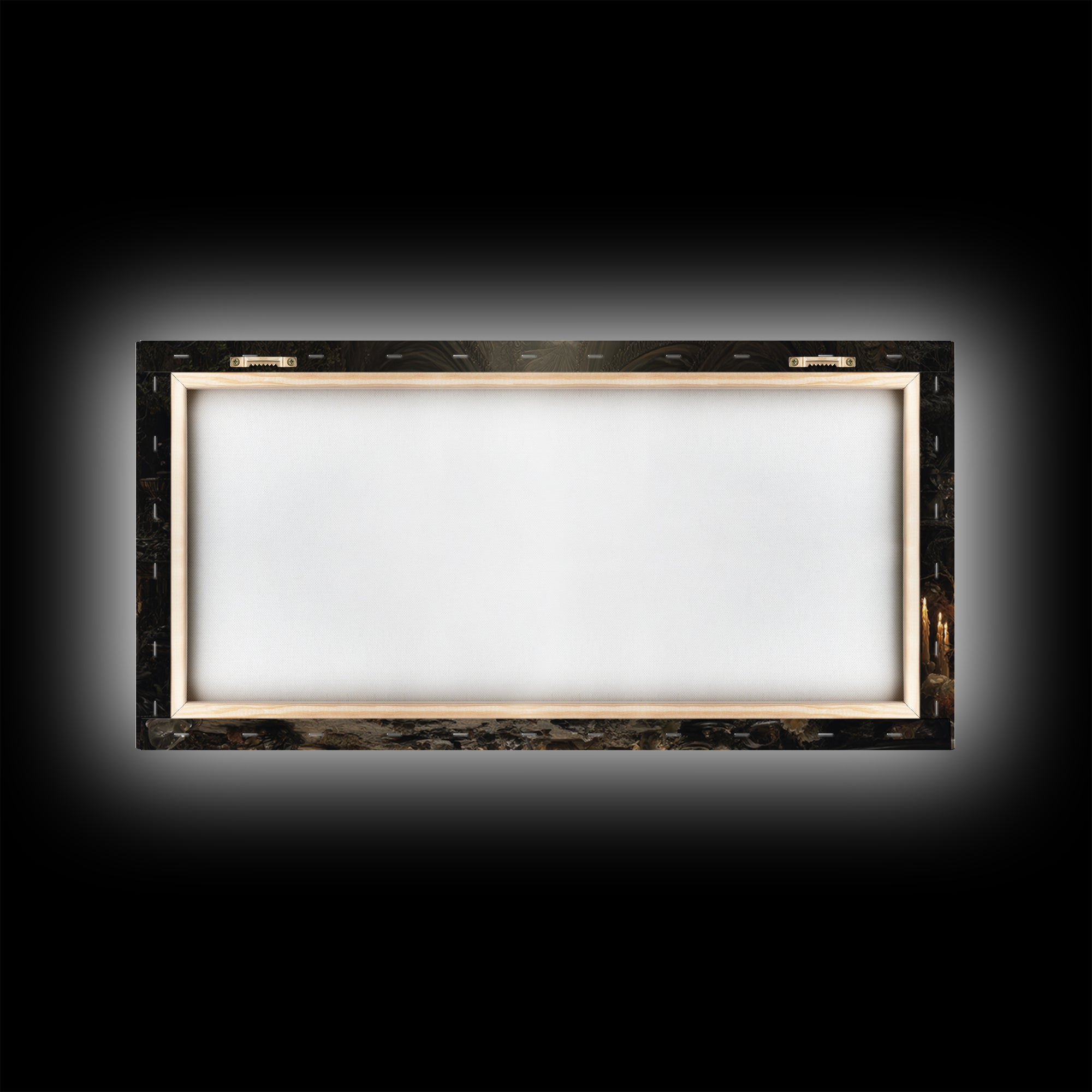 The Cave Oracle, Wide Panoramic Art, Haunted Gothic Art, Framed Canvas Print, Halloween Wall Decor, Gothic Home Decor