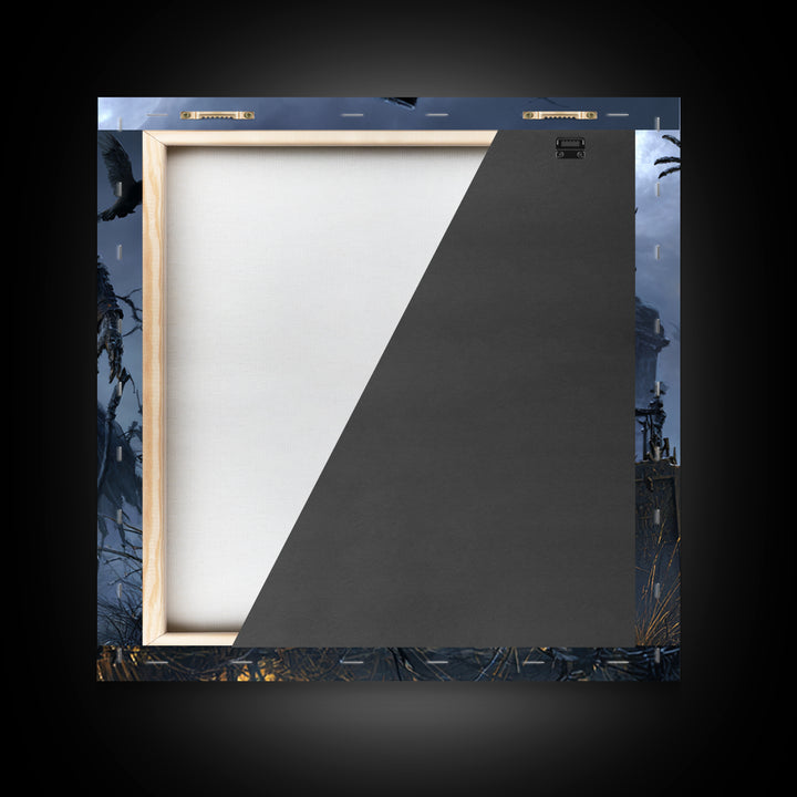 The Crossroads Spirit, Square Wall Art, Spooky Home Decor, Canvas Print, Halloween Wall Decor, Gothic Home Decor, Spooky Wall Decor