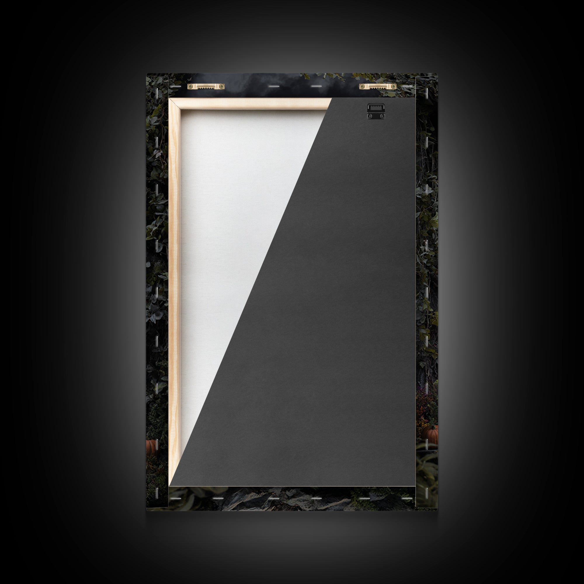 The Haunted Manor, Vertical Wall Art, Haunted Gothic Art, Framed Canvas Print, Halloween Wall Decor, Gothic Home Decor, Statement Wall Art