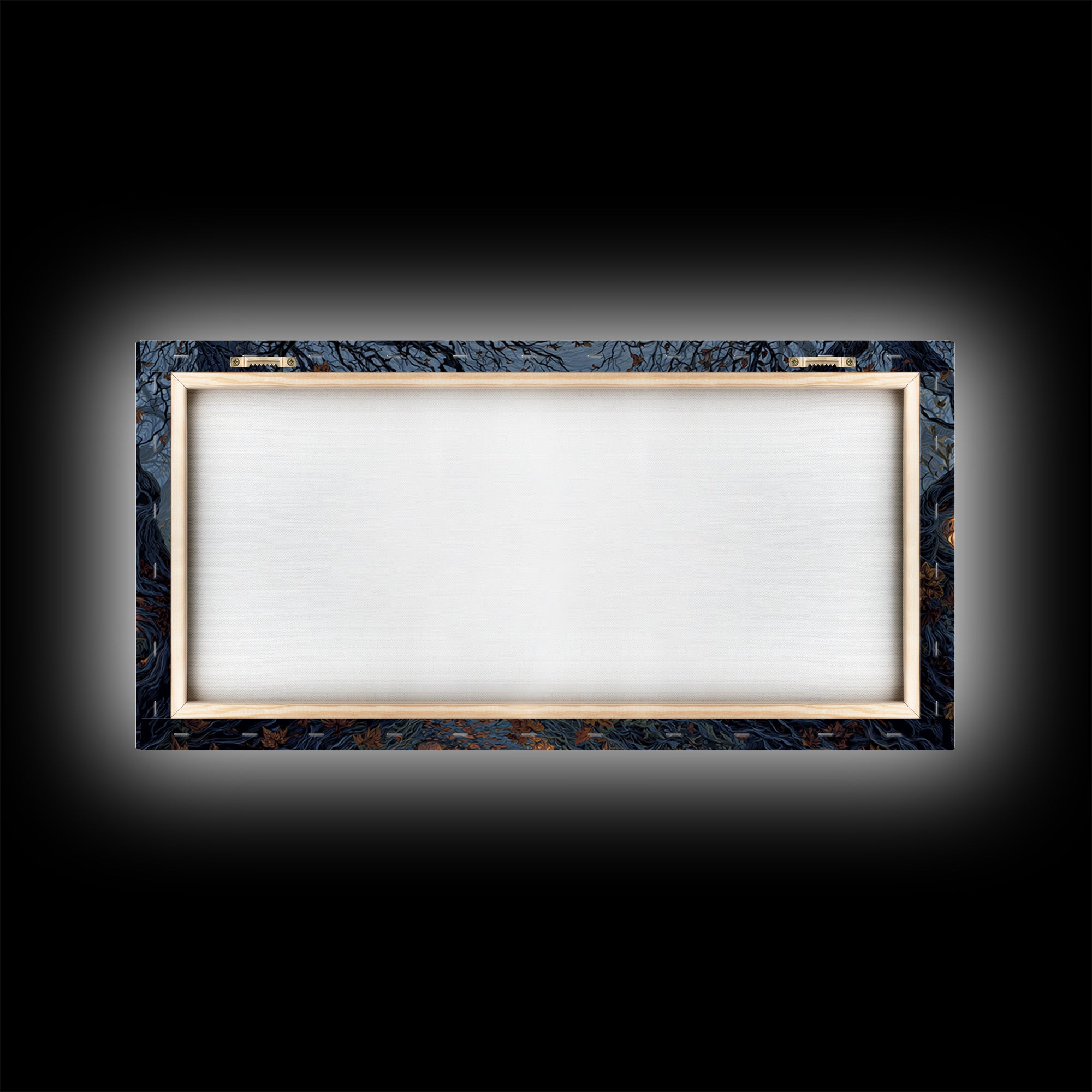 The Moonlit Cemetery, Wide Panoramic Art, Spooky Home Decor, Canvas Print, Halloween Wall Decor, Gothic Home Decor, Halloween Wall Art