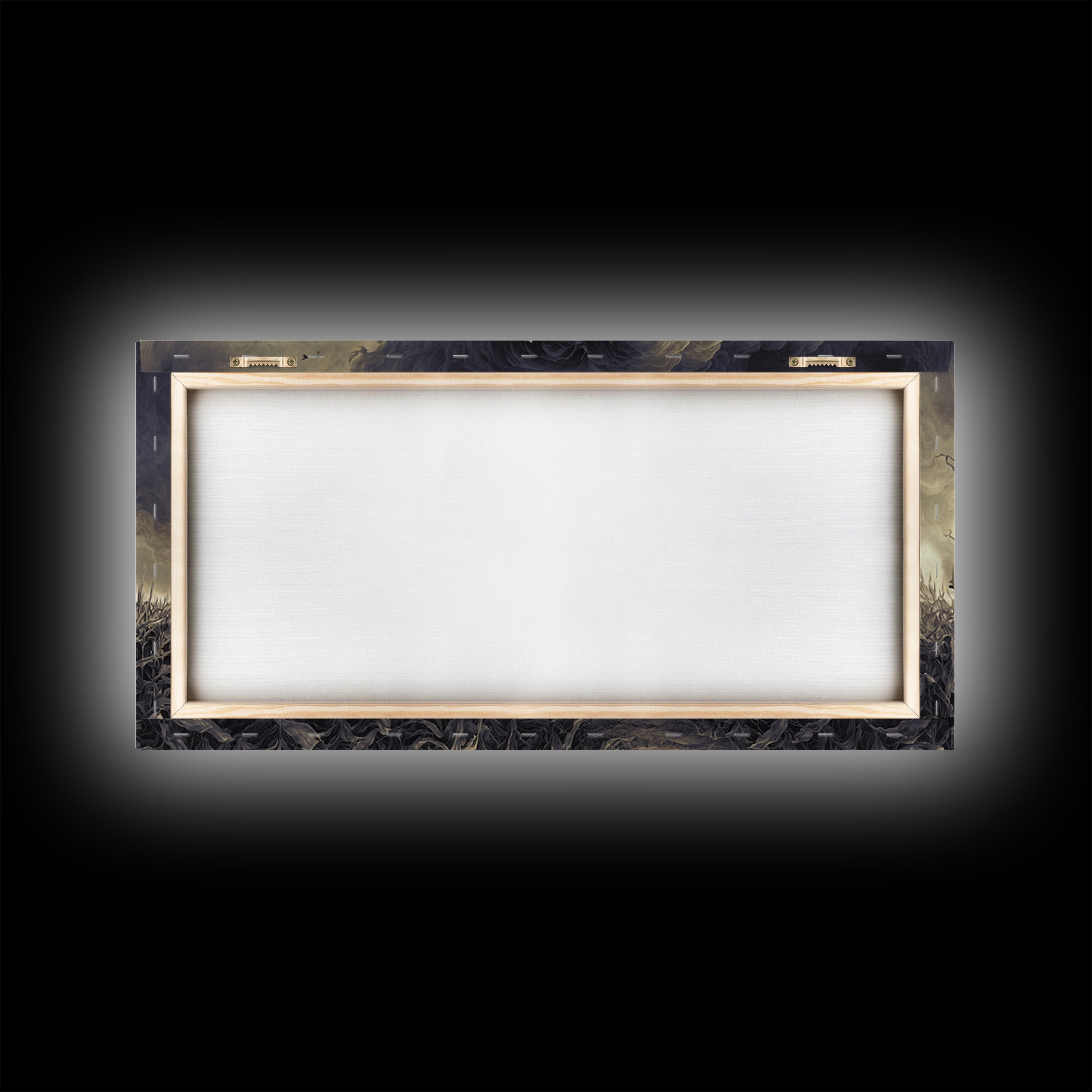 The Possessed Farmhouse, Wide Panoramic Art, Gothic Horror Wall Art, Framed Canvas Print, Halloween Wall Decor, Gothic Home Decor