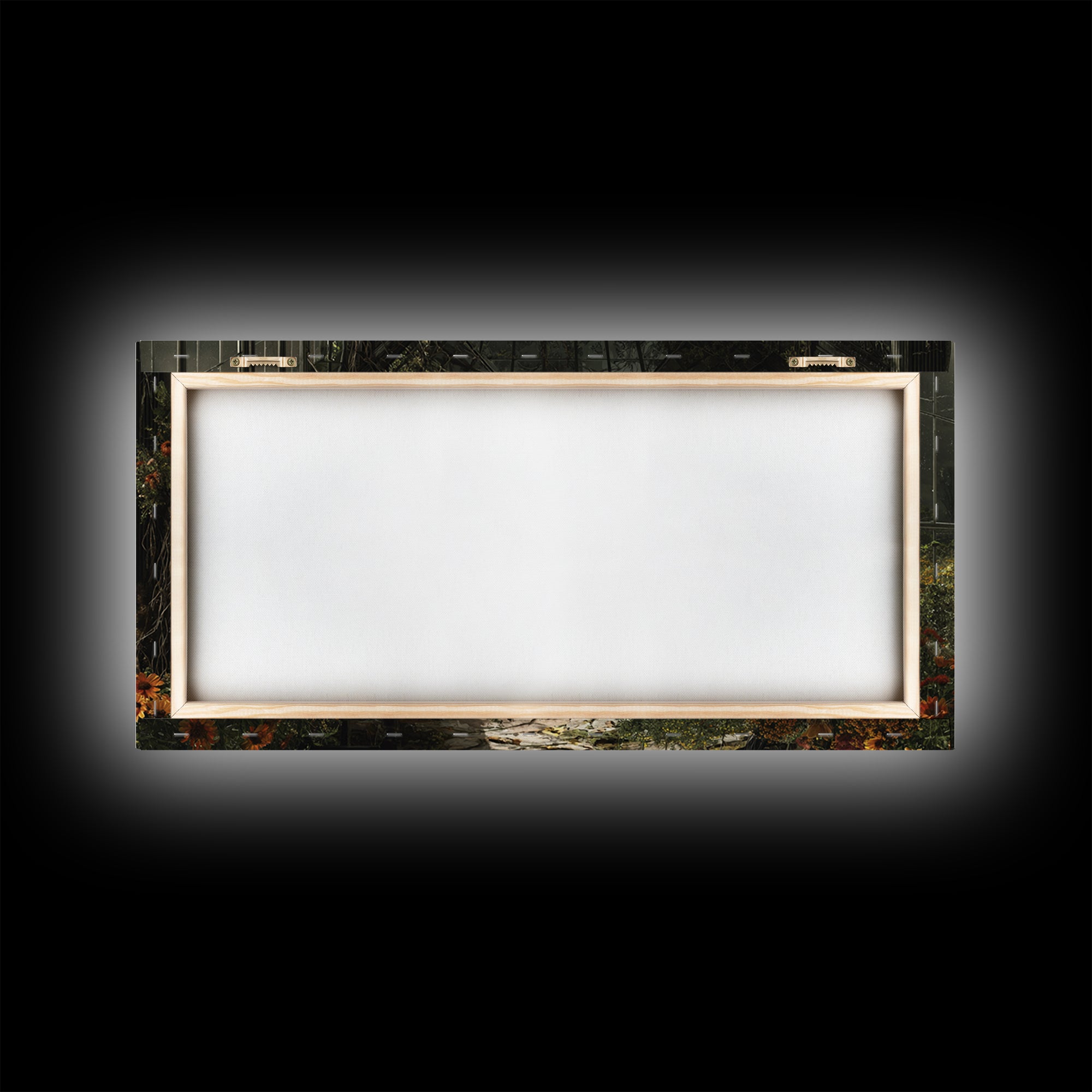 The Cemetery Greenhouse, Wide Panoramic Art, Spooky Home Decor, Canvas Print, Halloween Wall Decor, Gothic Home Decor, Horror Wall Art