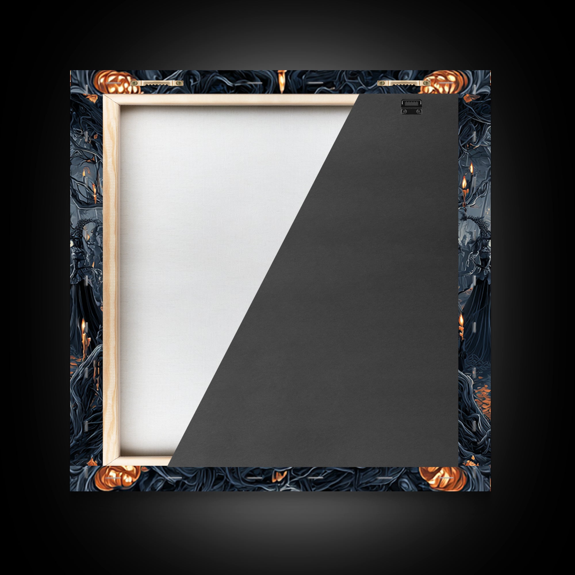 The Midnight Masquerade, Square Wall Art, Spooky Home Decor, Canvas Print, Halloween Wall Decor, Gothic Home Decor, Spooky Wall Decor