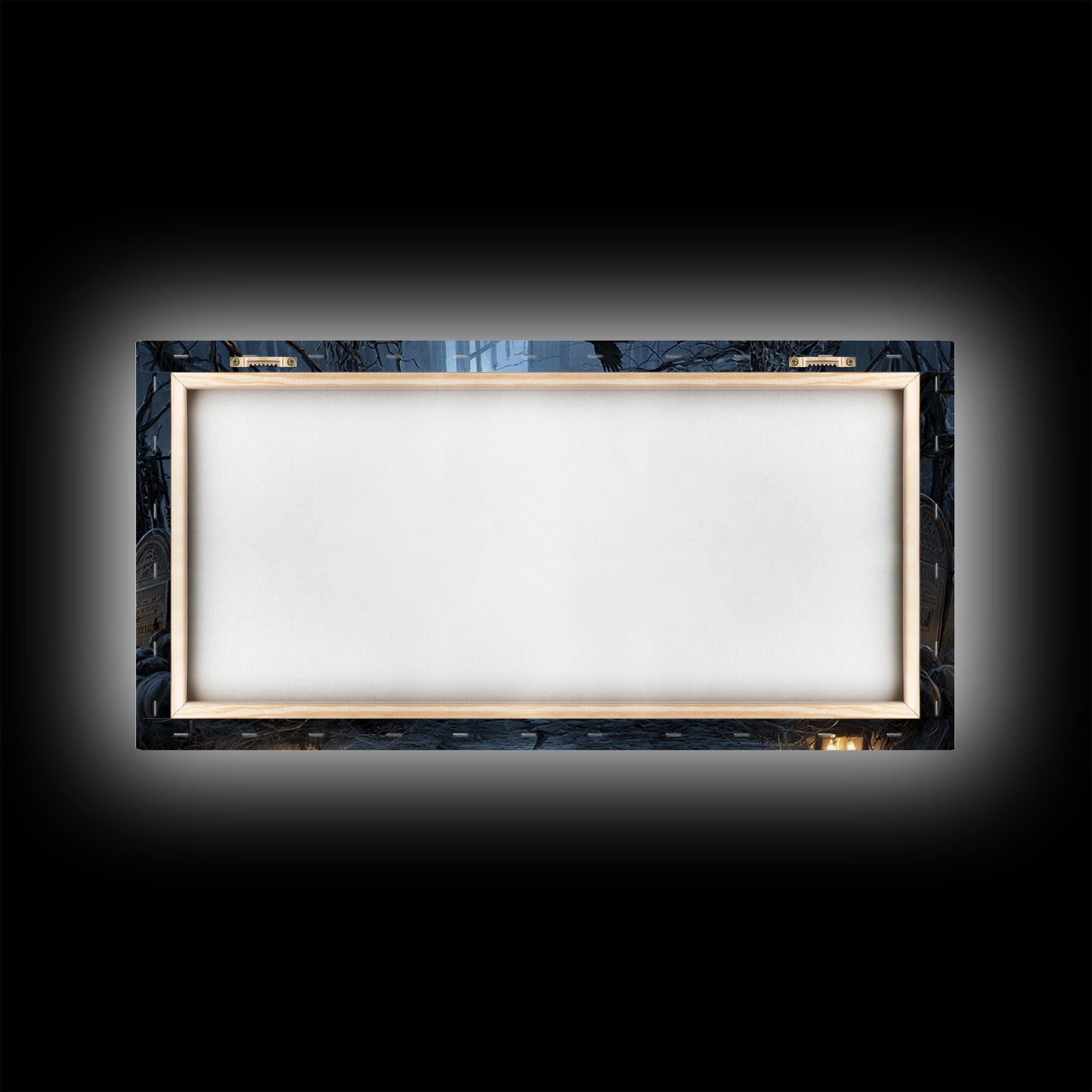 The Ghost Wedding, Wide Panoramic Art, Gothic Horror Wall Art, Framed Canvas Print, Halloween Wall Decor, Gothic Home Decor