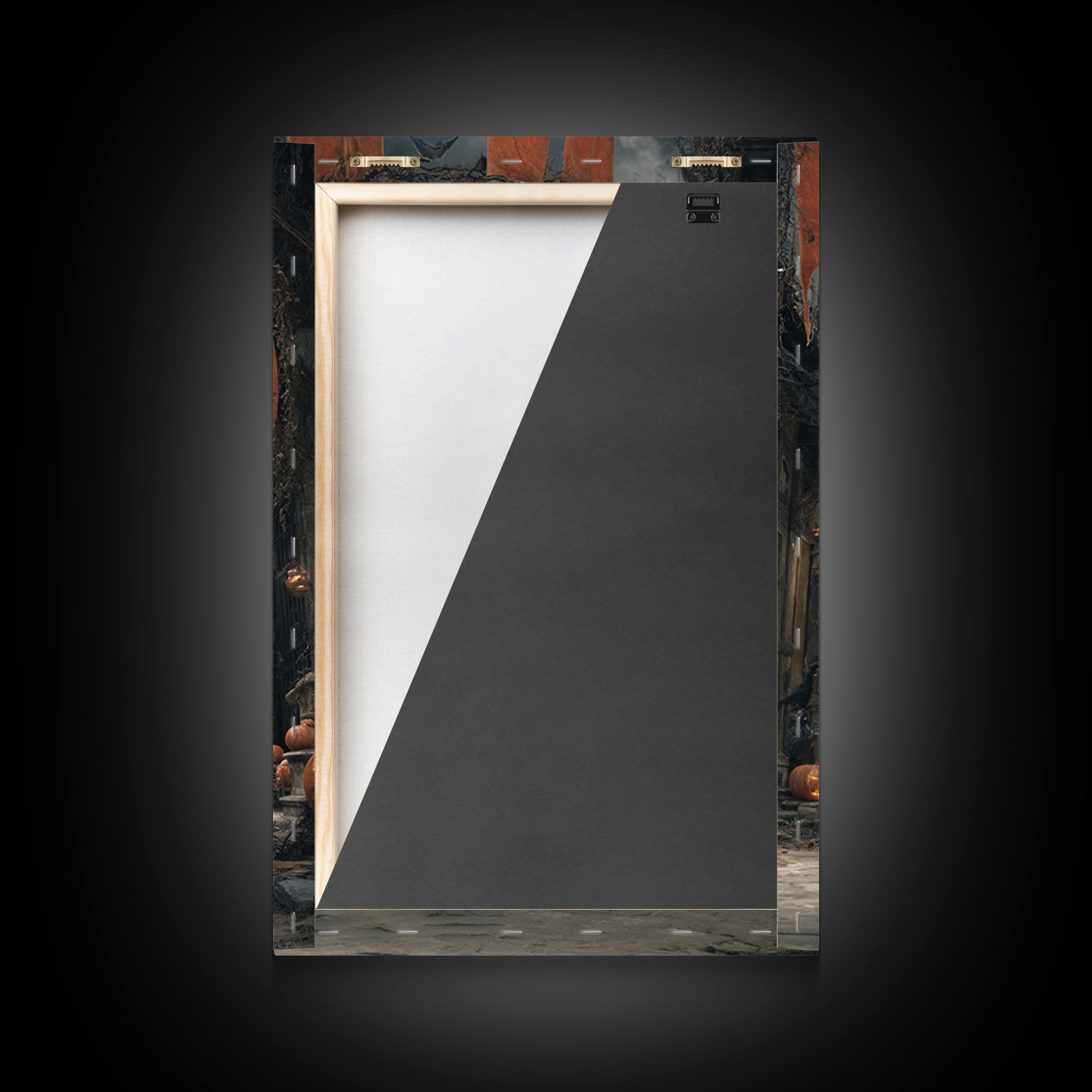 The Monster Parade, Vertical Wall Art, Haunted Gothic Art, Framed Canvas Print, Halloween Wall Decor, Gothic Home Decor, Halloween Wall Art