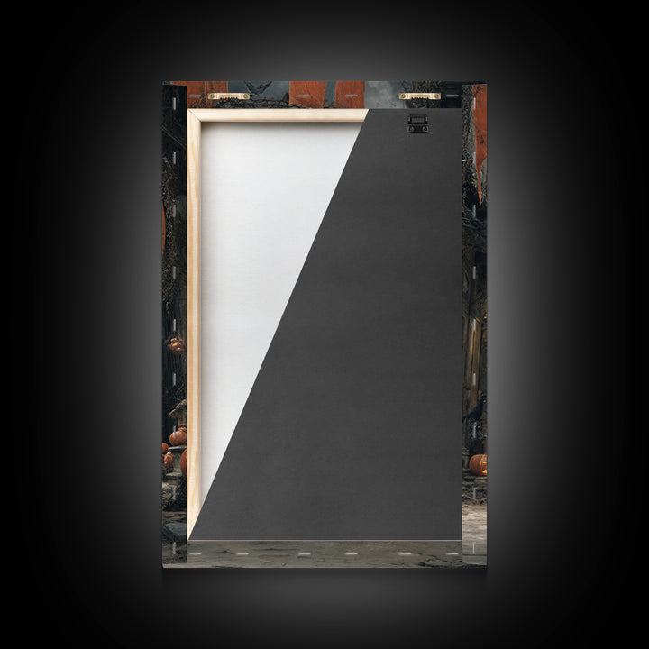 The Monster Parade, Vertical Wall Art, Haunted Gothic Art, Framed Canvas Print, Halloween Wall Decor, Gothic Home Decor, Halloween Wall Art