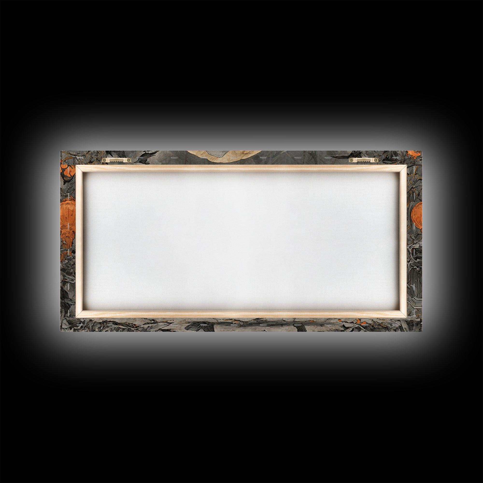 The Monster Parade, Wide Panoramic Art, Macabre Wall Art, Framed Canvas Print, Halloween Wall Decor, Gothic Home Decor, Horror Wall Art