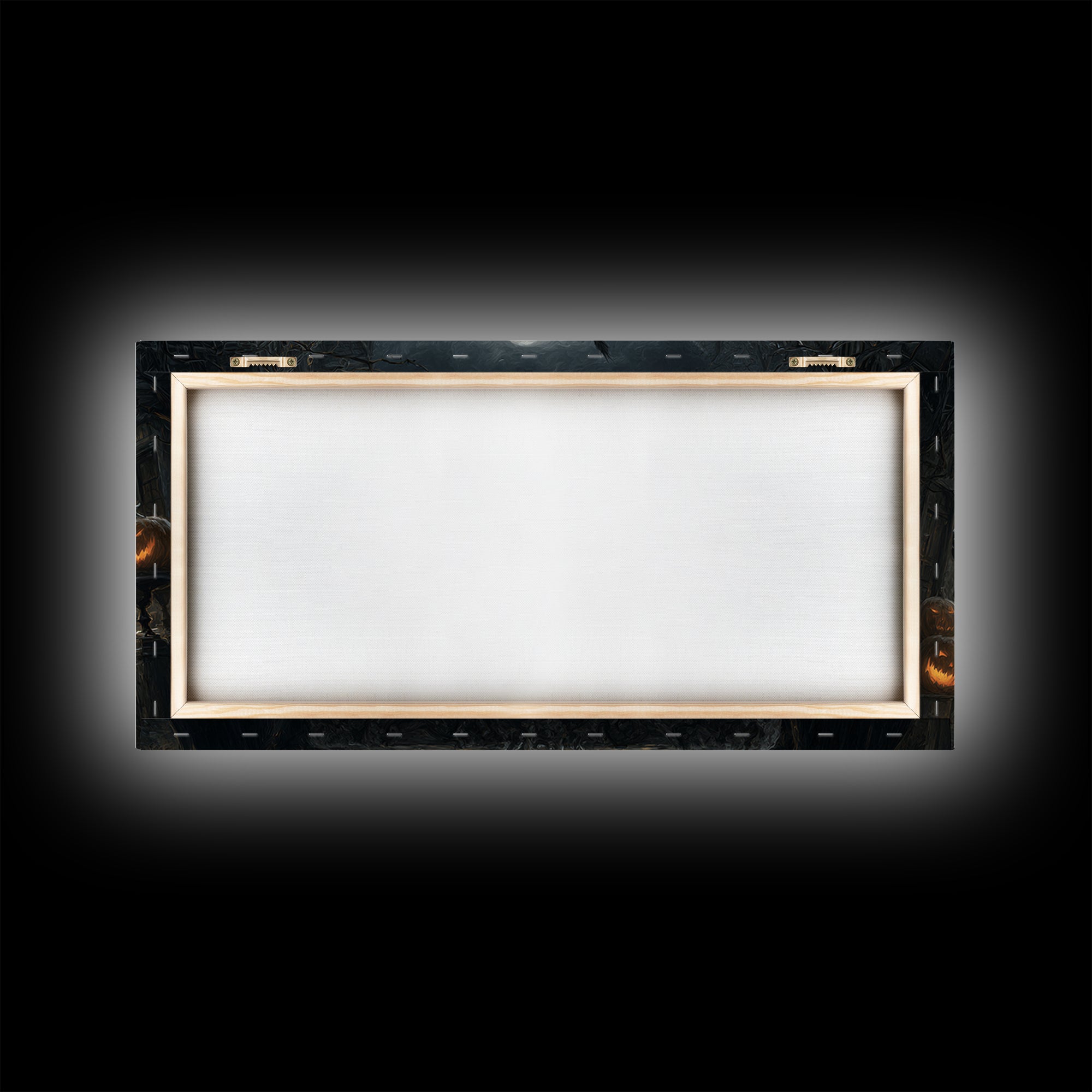 The Candlelit Seance, Wide Panoramic Art, Haunted Gothic Art, Framed Canvas Print, Halloween Wall Decor, Gothic Home Decor