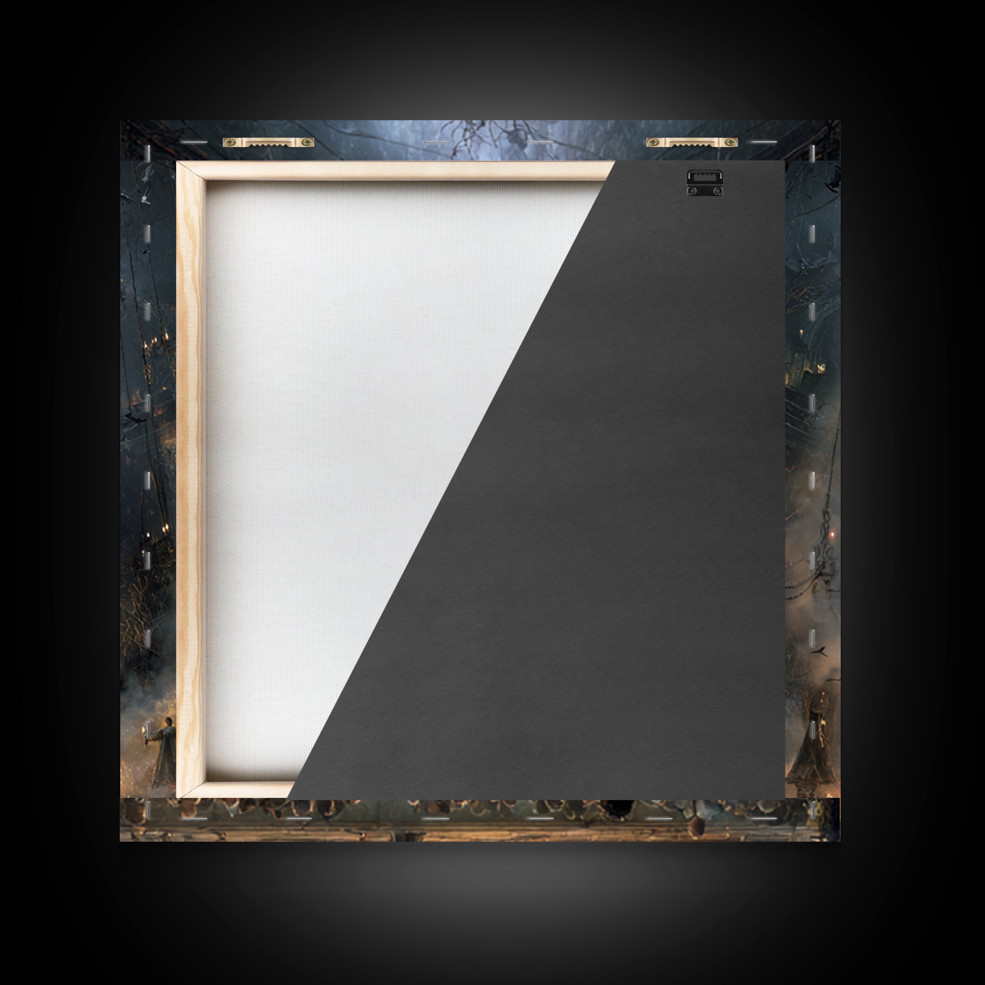 The Thirteenth Bell, Square Wall Art, Spooky Home Decor, Canvas Print, Halloween Wall Decor, Gothic Home Decor, Dark Fantasy Art