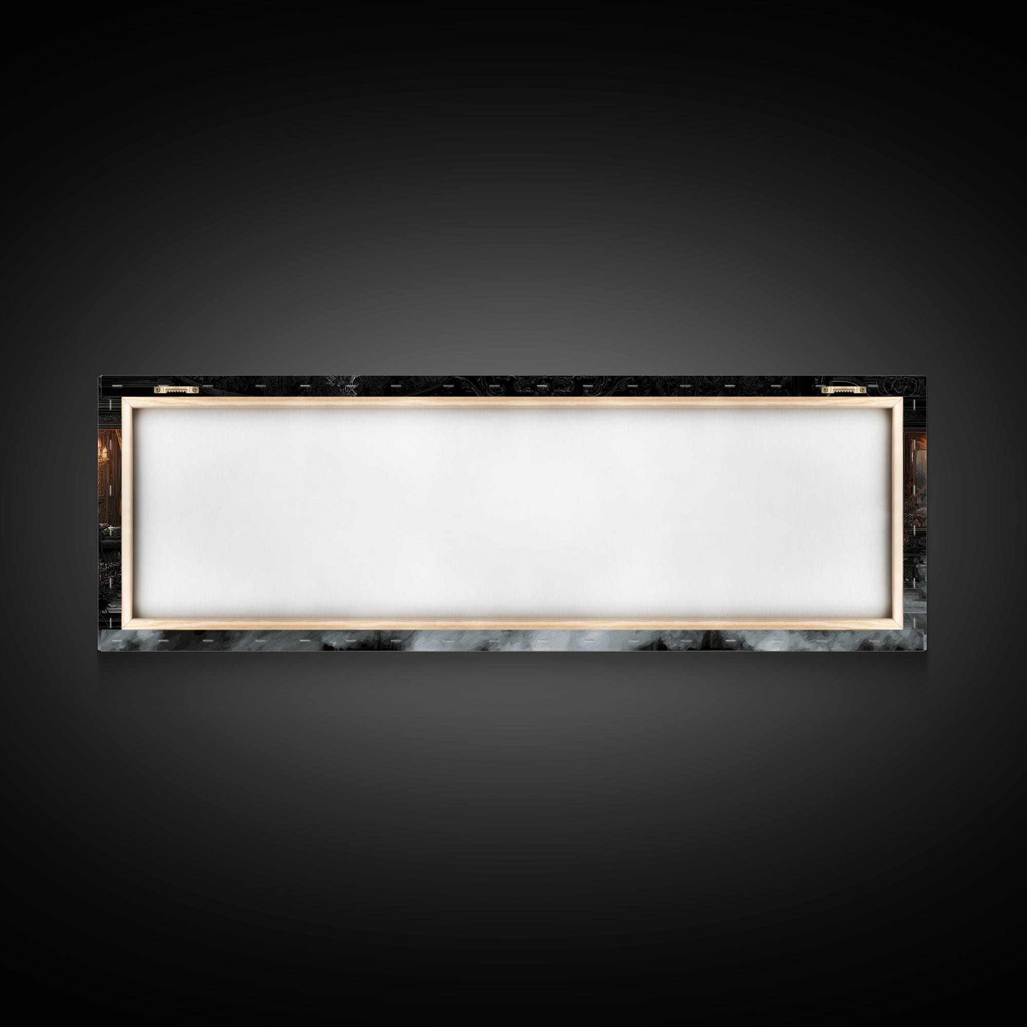 The Ghost Train Arrival, Extra Wide Wall Art, Spooky Home Decor, Canvas Print, Halloween Wall Decor, Gothic Home Decor
