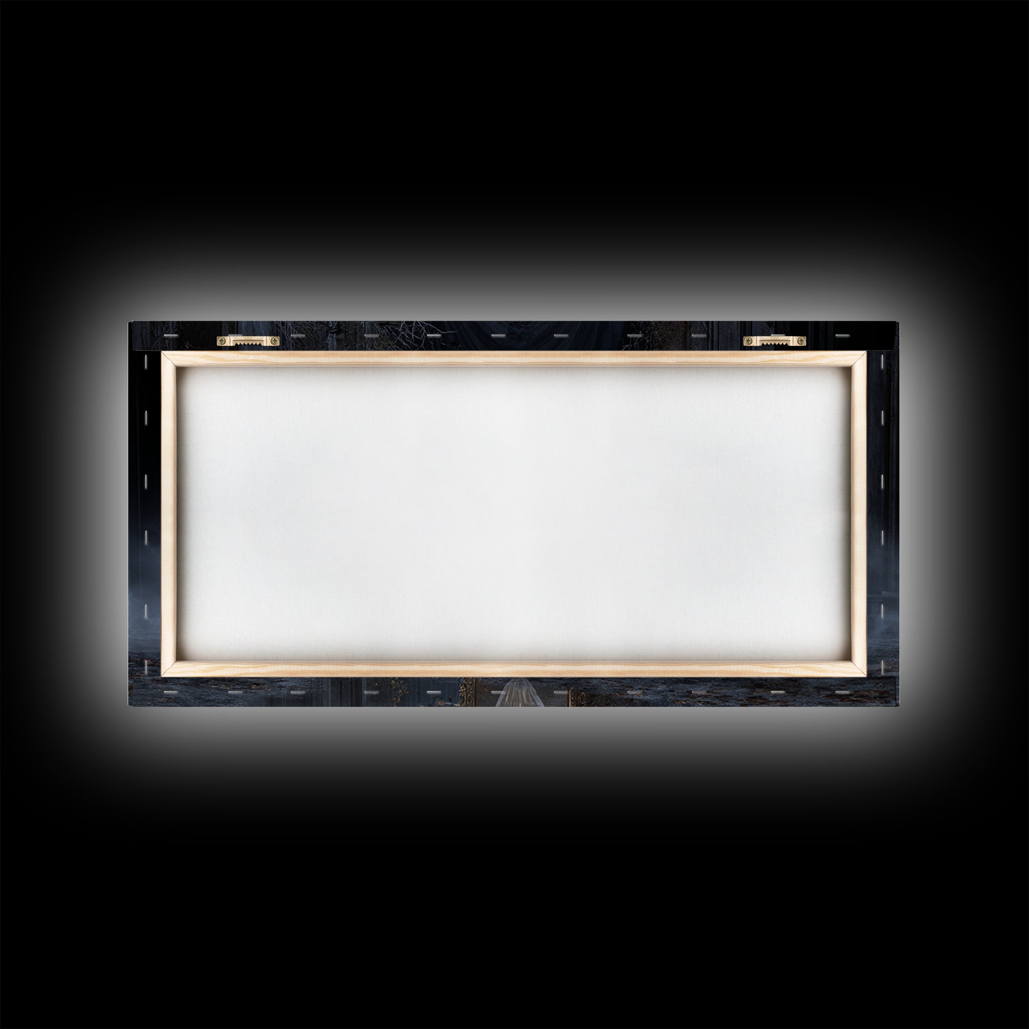 The Cursed Mirror, Wide Panoramic Art, Dark Fantasy Wall Art, Canvas Print, Halloween Wall Decor, Gothic Home Decor, Spooky Wall Decor