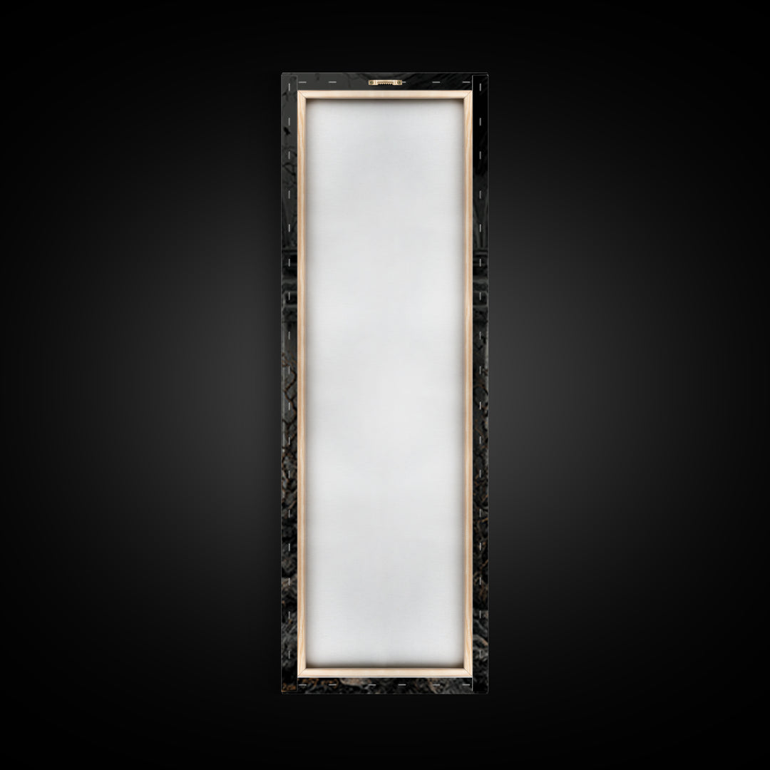 The Cursed Mirror, Tall Narrow Wall Art, Gothic Horror Wall Art, Framed Canvas Print, Halloween Wall Decor, Gothic Home Decor