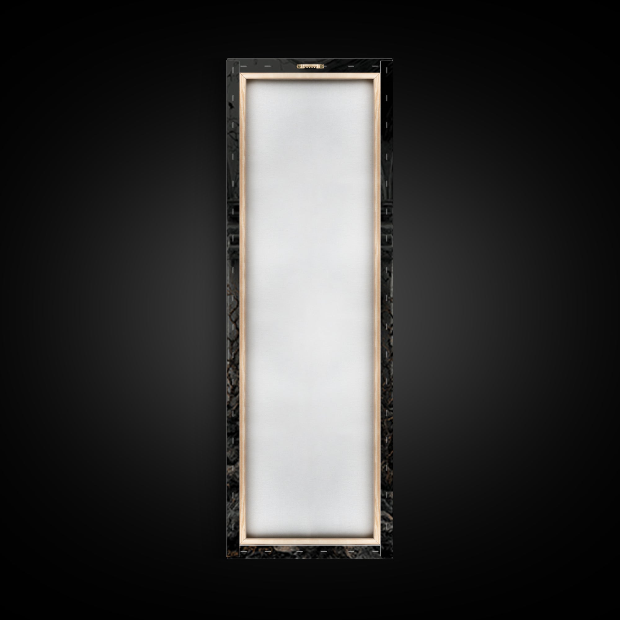 The Cursed Mirror, Tall Narrow Wall Art, Gothic Horror Wall Art, Framed Canvas Print, Halloween Wall Decor, Gothic Home Decor