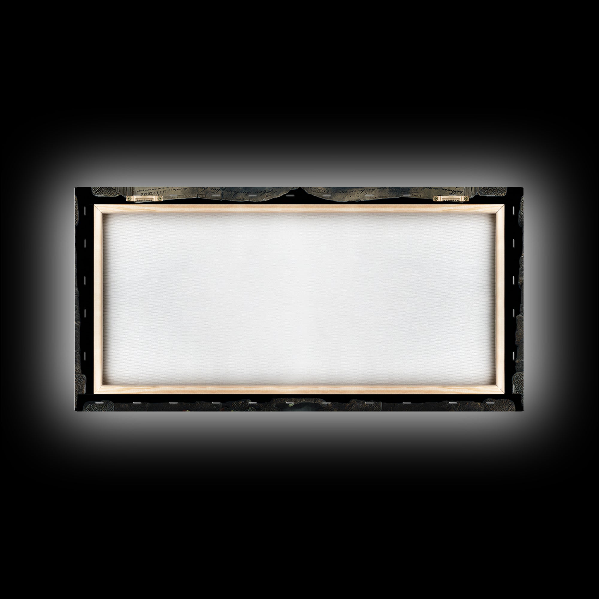 The Living Spellbook, Wide Panoramic Art, Macabre Wall Art, Framed Canvas Print, Halloween Wall Decor, Gothic Home Decor, Dark Fantasy Art