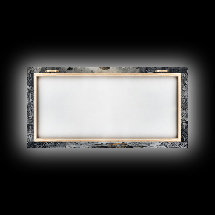The Bottled Ghost, Wide Panoramic Art, Dark Fantasy Wall Art, Canvas Print, Halloween Wall Decor, Gothic Home Decor, Seasonal Home Decor