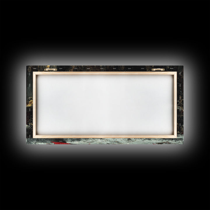 The Coffin Key, Wide Panoramic Art, Dark Halloween Decor, Canvas Print, Halloween Wall Decor, Gothic Home Decor, Statement Wall Art