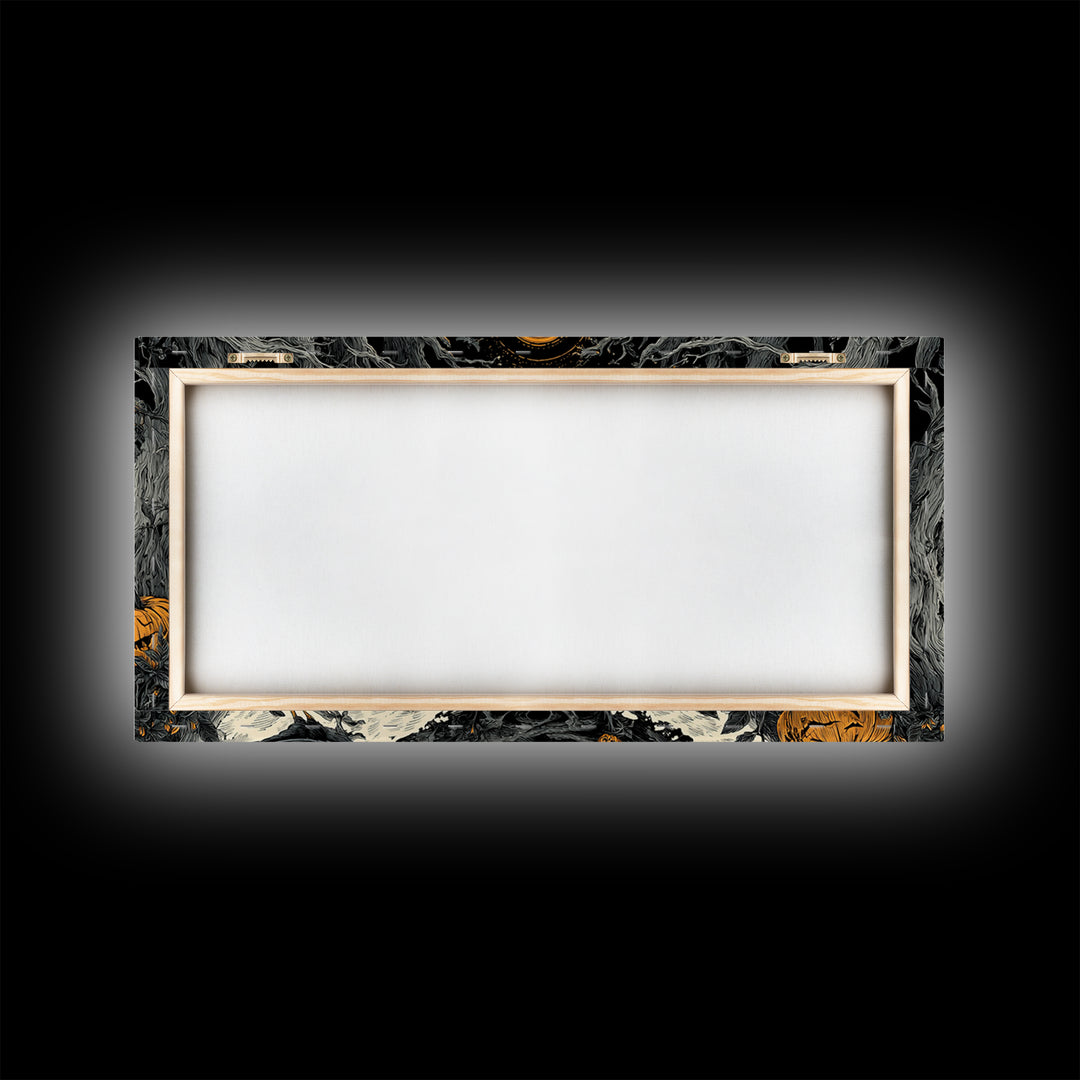 The Antique Spirit Board, Wide Panoramic Art, Dark Fantasy Wall Art, Canvas Print, Halloween Wall Decor, Gothic Home Decor, Macabre Wall Art