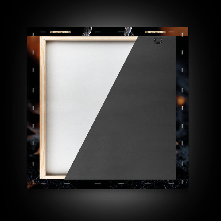 The Moonstone Amulet, Square Wall Art, Spooky Home Decor, Canvas Print, Halloween Wall Decor, Gothic Home Decor, Spooky Wall Decor