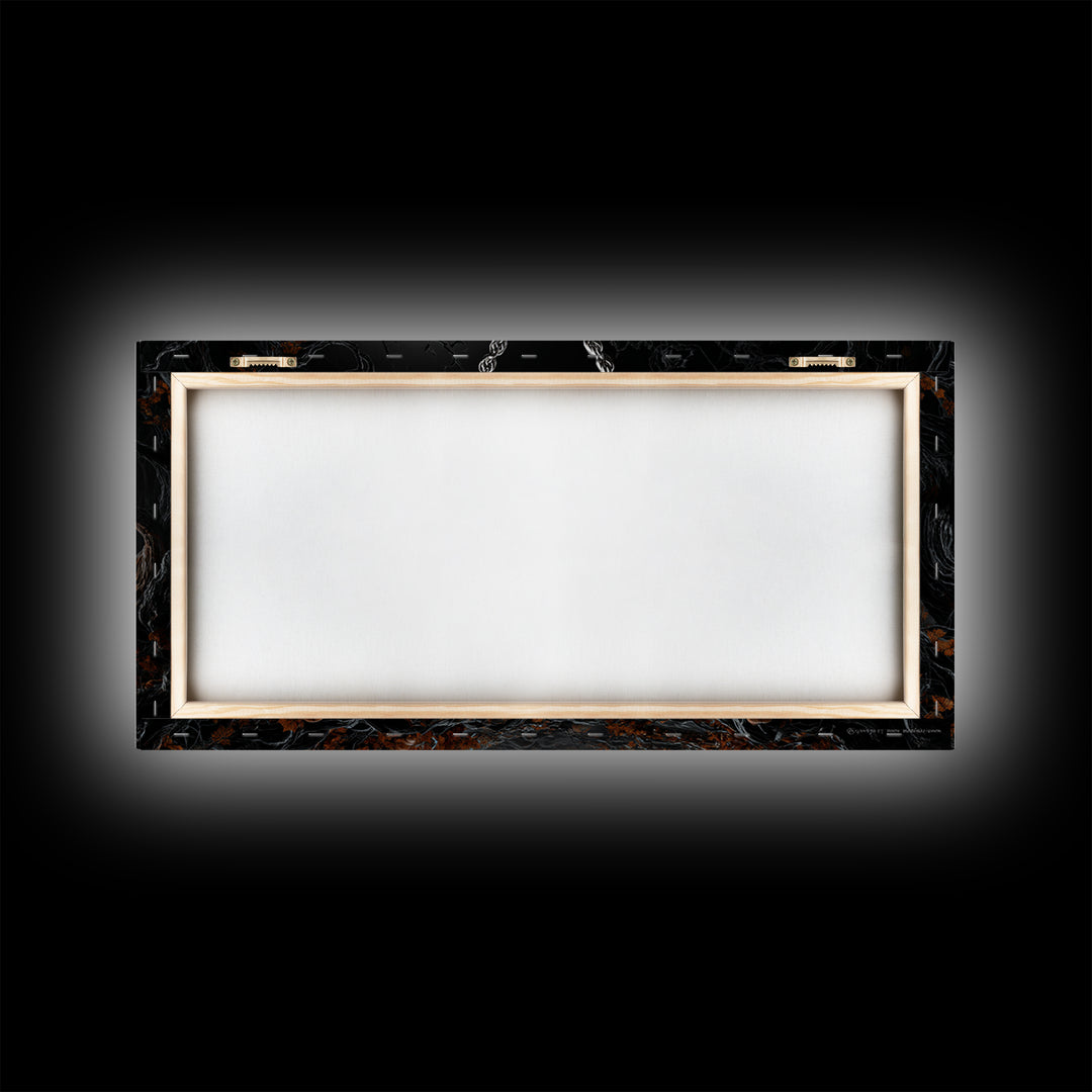 The Moonstone Amulet, Wide Panoramic Art, Dark Halloween Decor, Canvas Print, Halloween Wall Decor, Gothic Home Decor, Horror Wall Art
