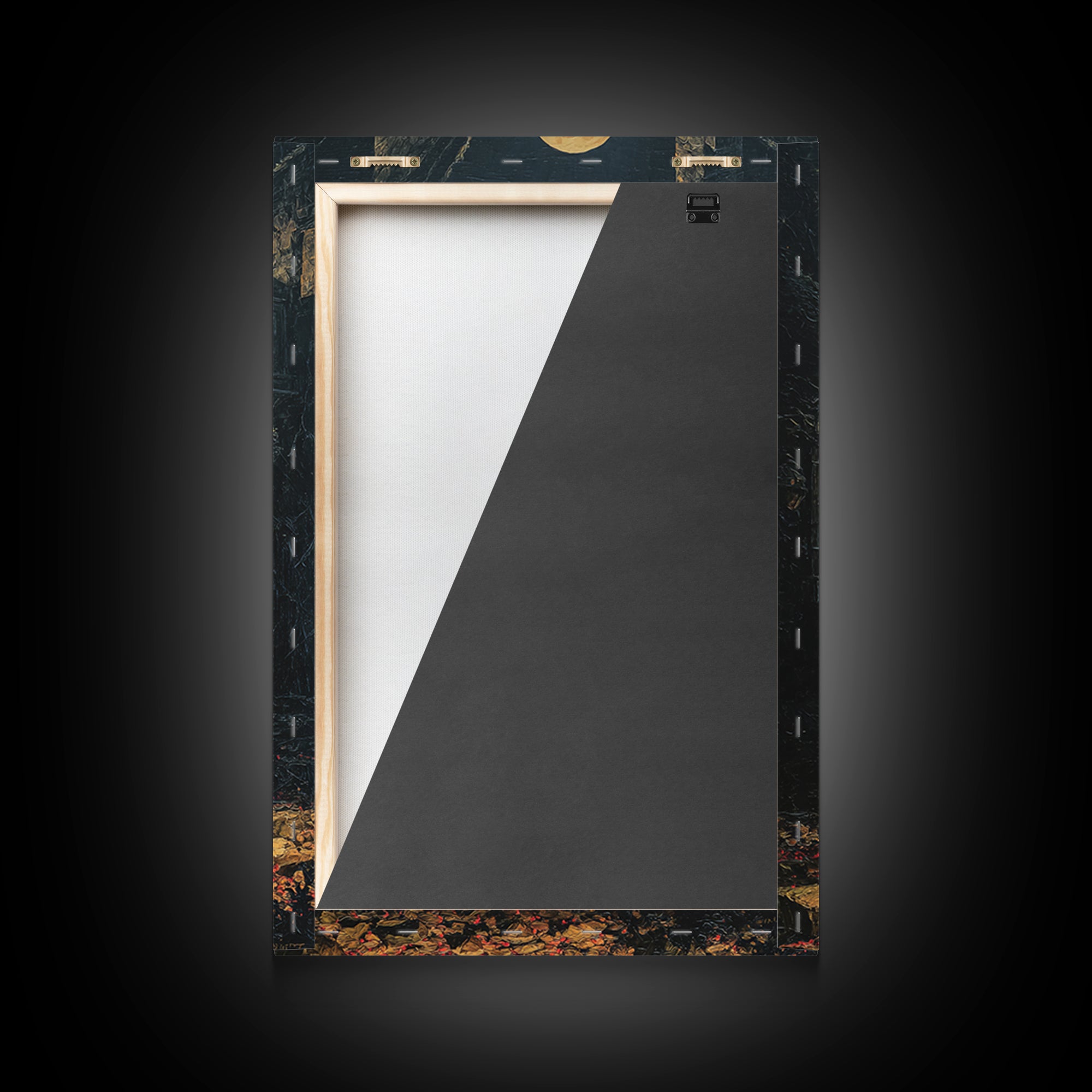 The Crimson Hourglass, Vertical Wall Art, Haunted Gothic Art, Framed Canvas Print, Halloween Wall Decor, Gothic Home Decor
