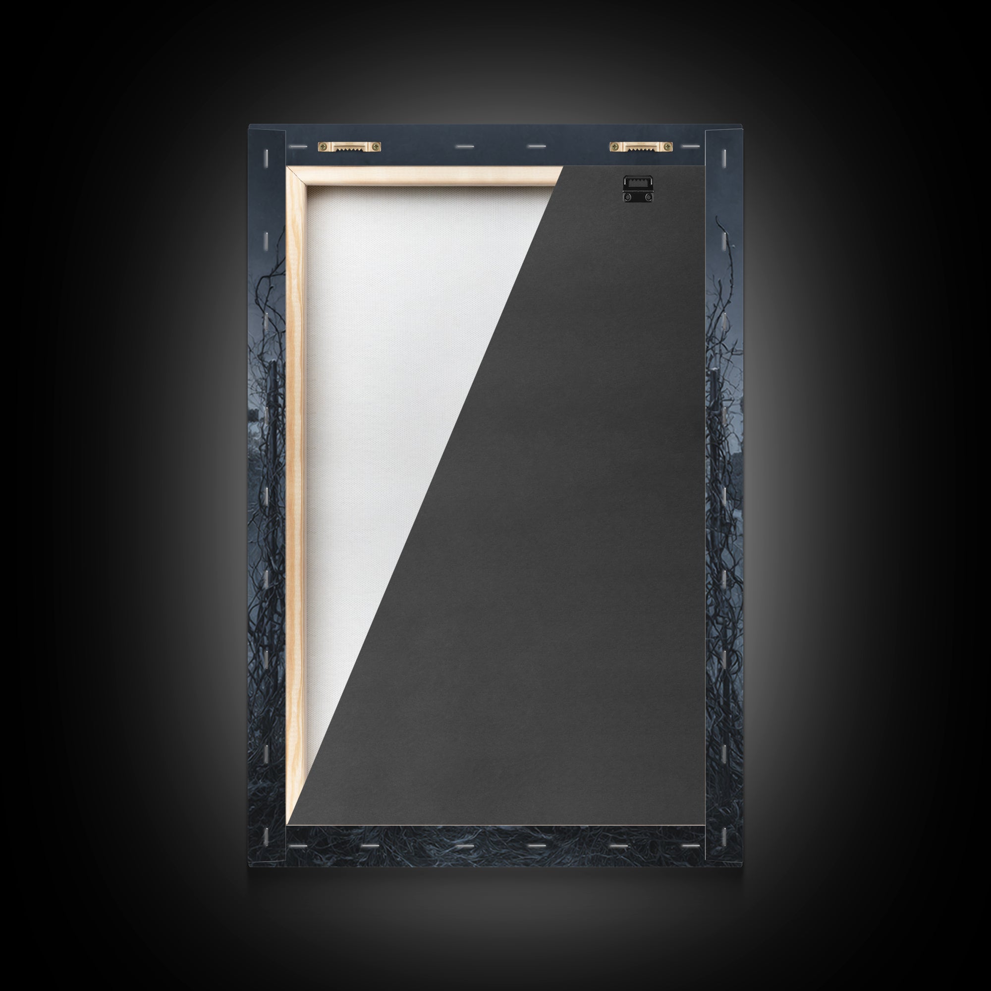 The Haunted Portrait, Vertical Wall Art, Macabre Wall Art, Framed Canvas Print, Halloween Wall Decor, Gothic Home Decor, Spooky Wall Decor