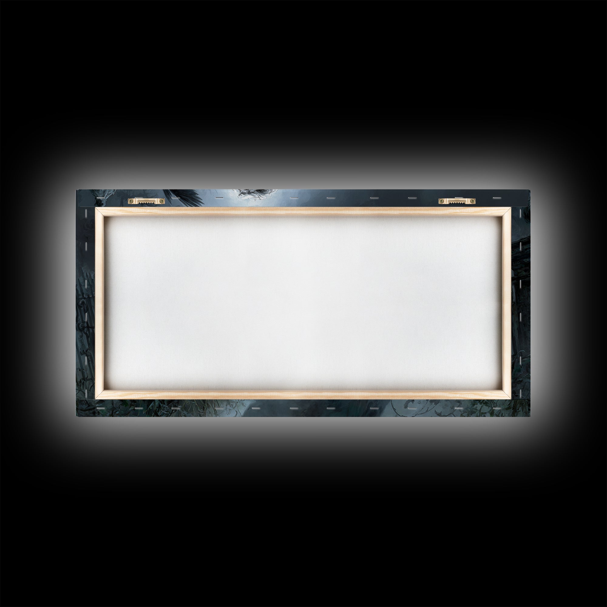 The Haunted Portrait, Wide Panoramic Art, Spooky Home Decor, Canvas Print, Halloween Wall Decor, Gothic Home Decor, Halloween Wall Art
