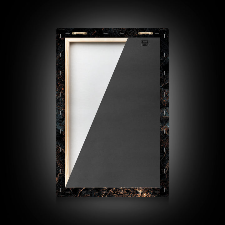 Celestial Witchcraft, Vertical Wall Art, Haunted Gothic Art, Framed Canvas Print, Halloween Wall Decor, Gothic Home Decor, Horror Wall Art