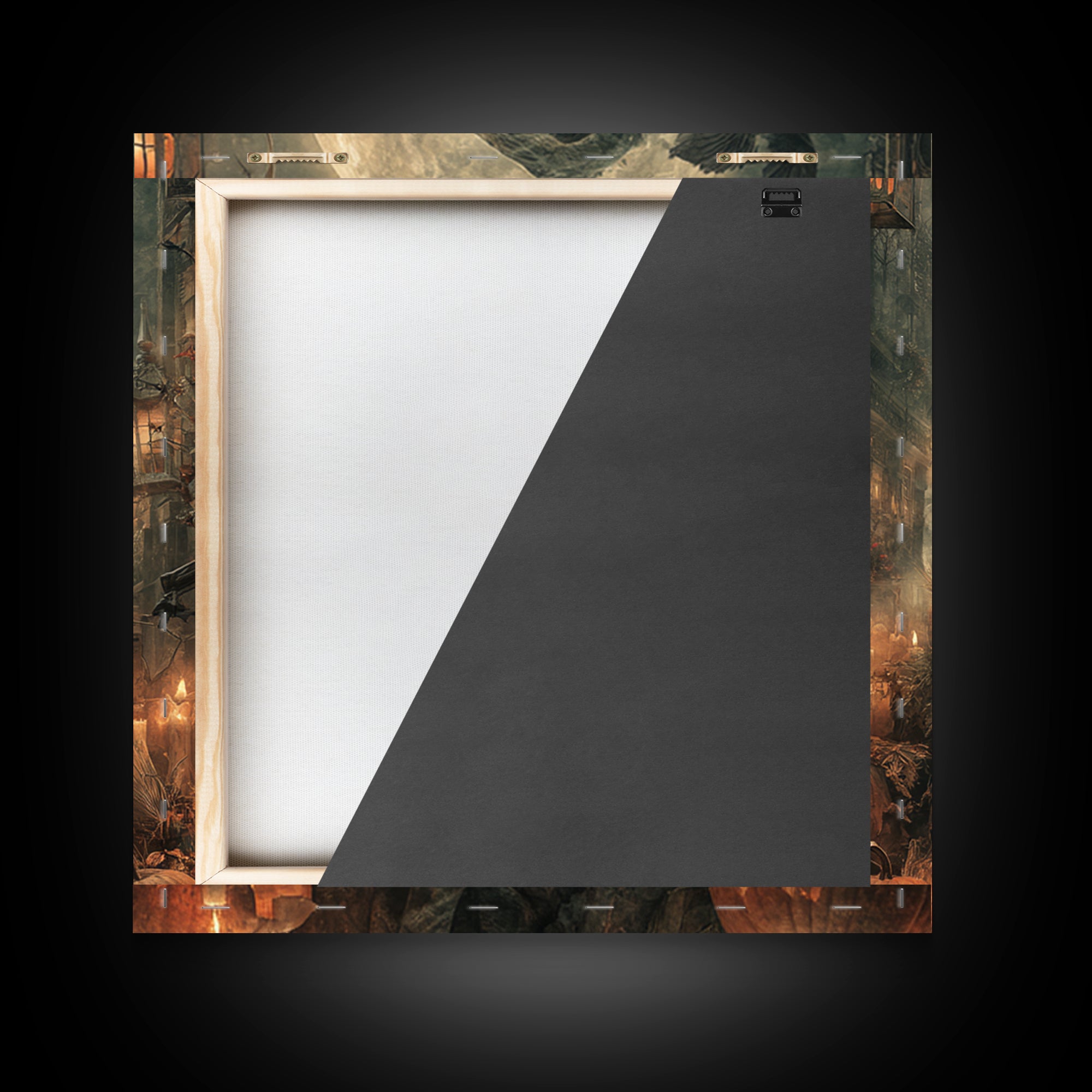 Occult Harvest Festival, Square Wall Art, Macabre Wall Art, Framed Canvas Print, Halloween Wall Decor, Gothic Home Decor, Horror Wall Art