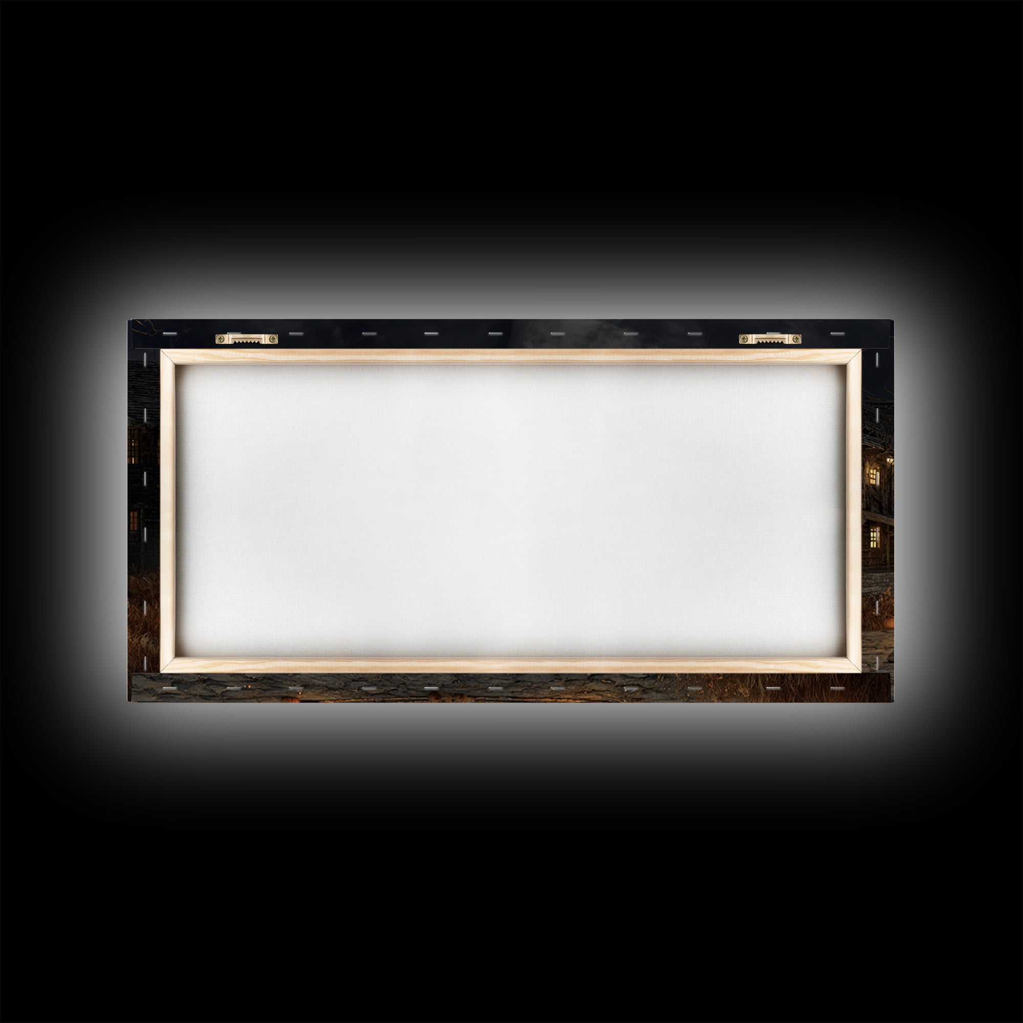 Occult Harvest Festival, Wide Panoramic Art, Macabre Wall Art, Framed Canvas Print, Halloween Wall Decor, Gothic Home Decor
