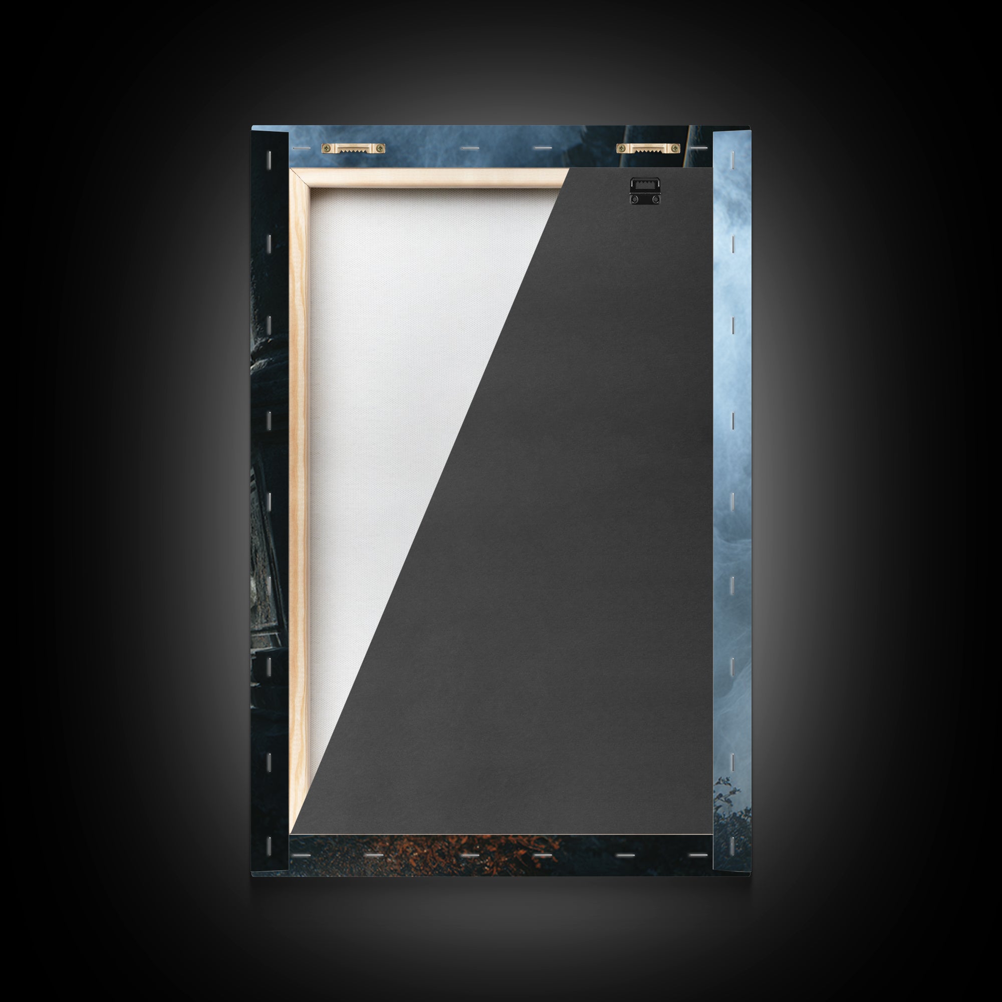 Haunted Seaside Halloween, Vertical Wall Art, Macabre Wall Art, Framed Canvas Print, Halloween Wall Decor, Gothic Home Decor
