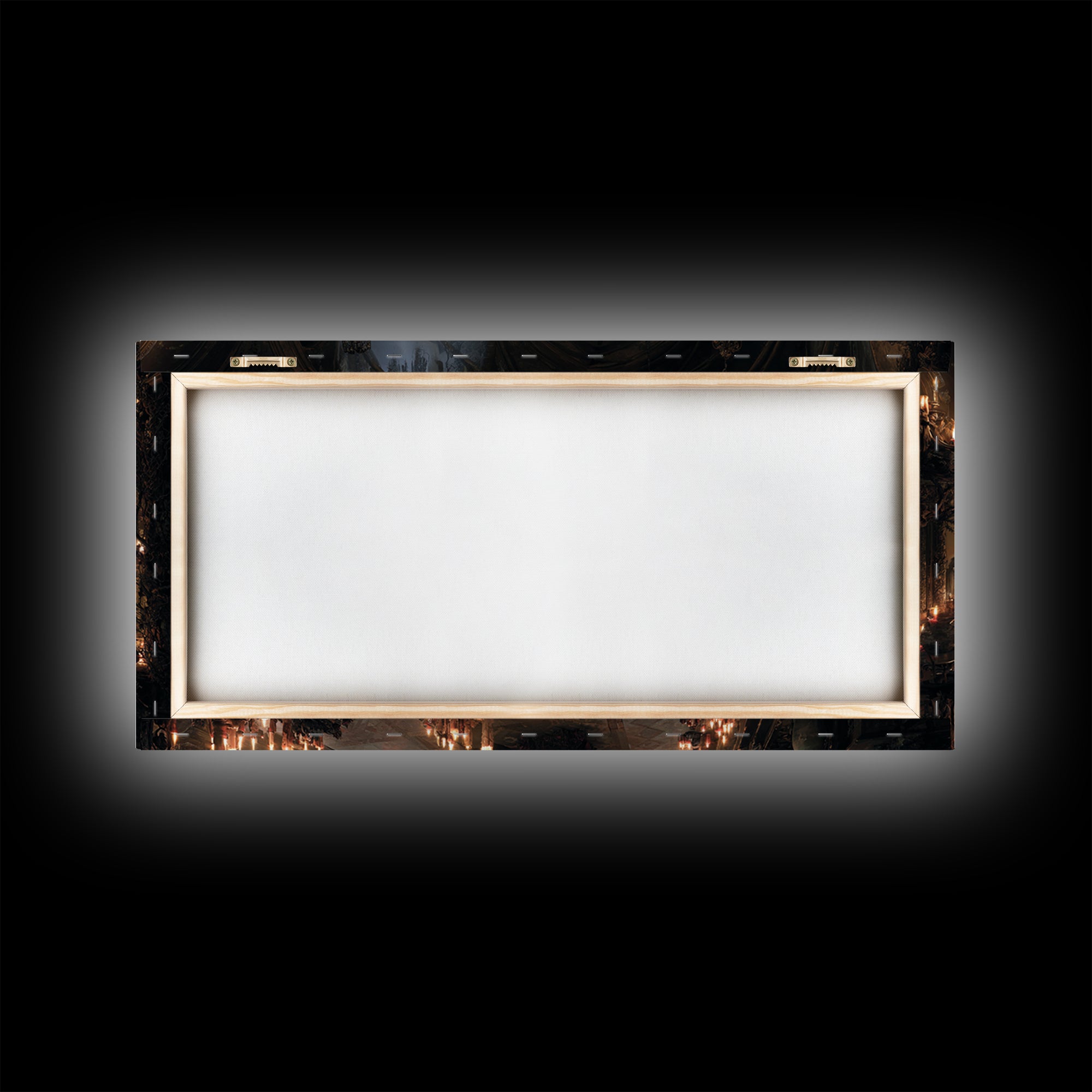 The Candlelit Crypt, Wide Panoramic Art, Dark Halloween Decor, Canvas Print, Halloween Wall Decor, Gothic Home Decor, Statement Wall Art