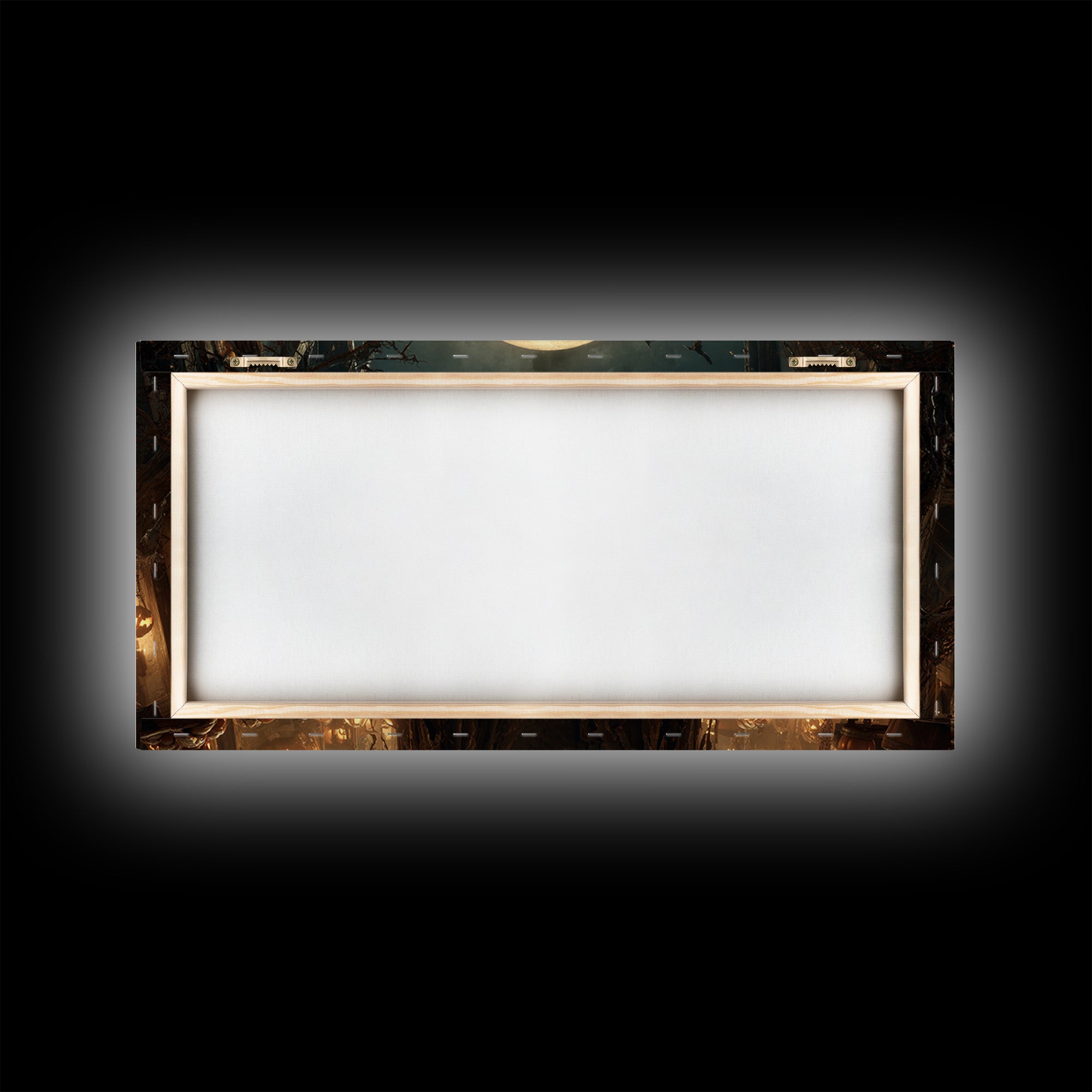 The Necromancer Queen, Wide Panoramic Art, Gothic Horror Wall Art, Framed Canvas Print, Halloween Wall Decor, Gothic Home Decor