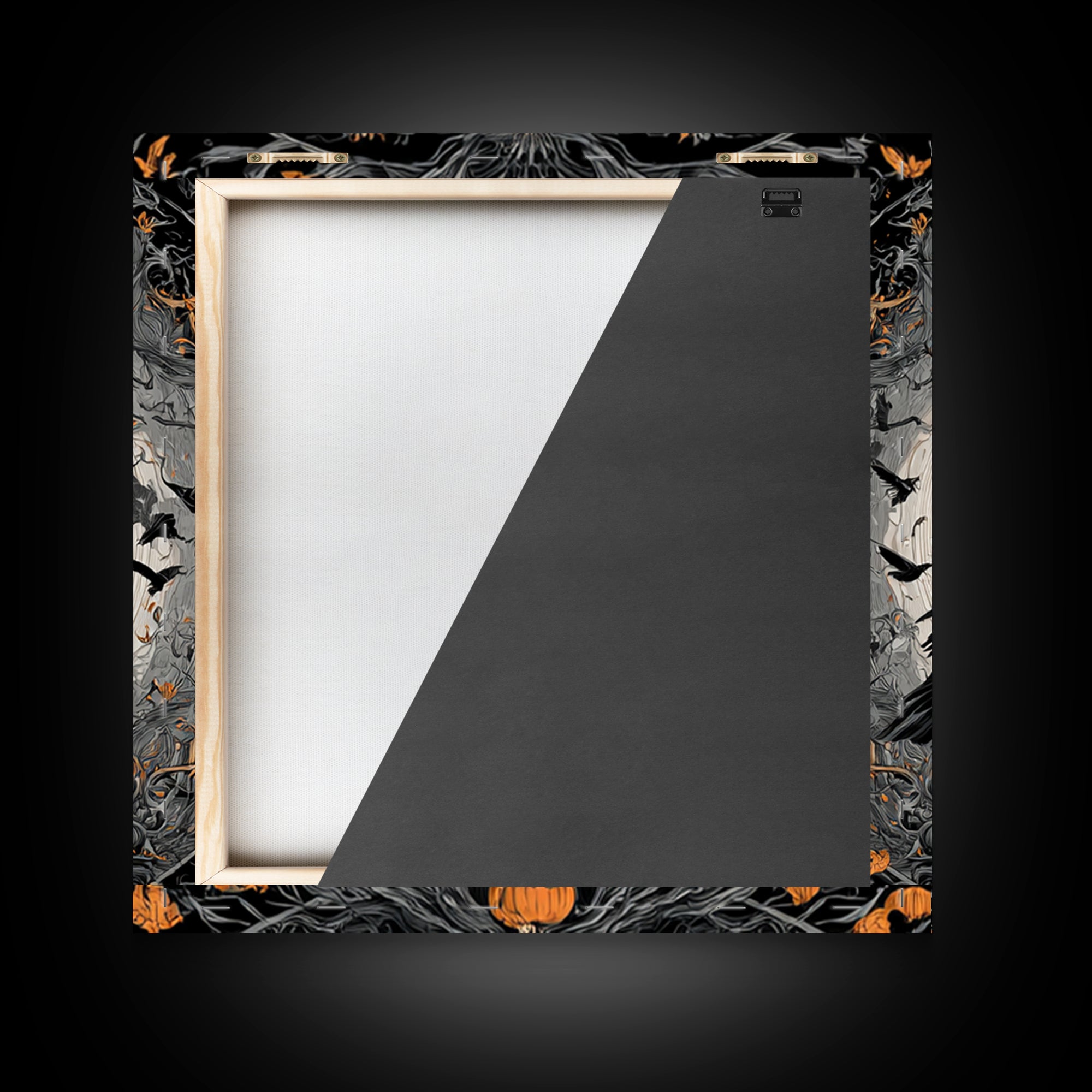 The Crow-Masked Assassin, Square Wall Art, Gothic Horror Wall Art, Framed Canvas Print, Halloween Wall Decor, Gothic Home Decor