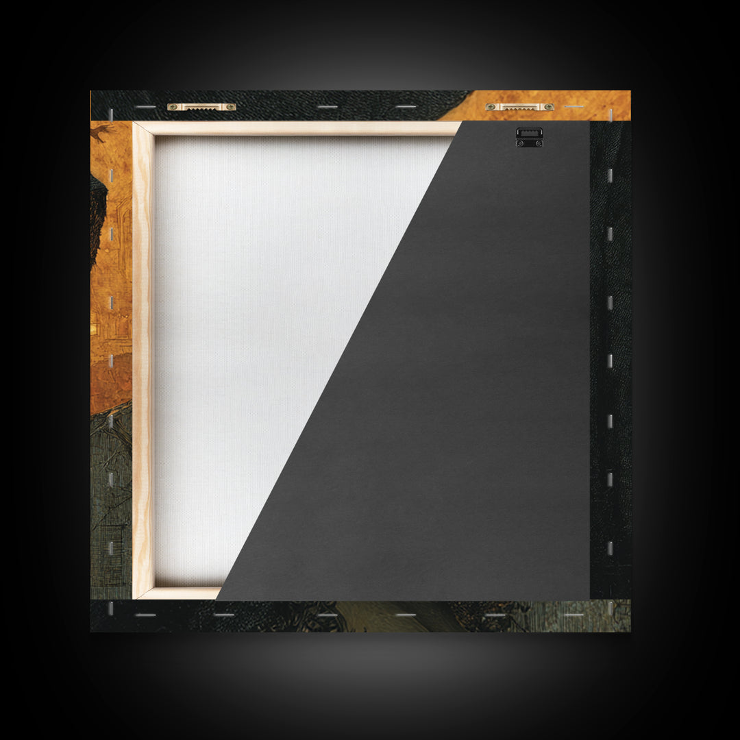 The Ash-Covered Oracle, Square Wall Art, Macabre Wall Art, Framed Canvas Print, Halloween Wall Decor, Gothic Home Decor, Seasonal Home Decor