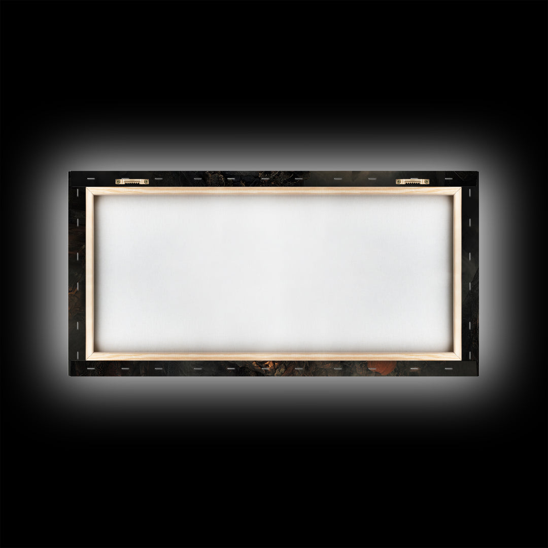 The Ash-Covered Oracle, Wide Panoramic Art, Spooky Home Decor, Canvas Print, Halloween Wall Decor, Gothic Home Decor, Seasonal Home Decor