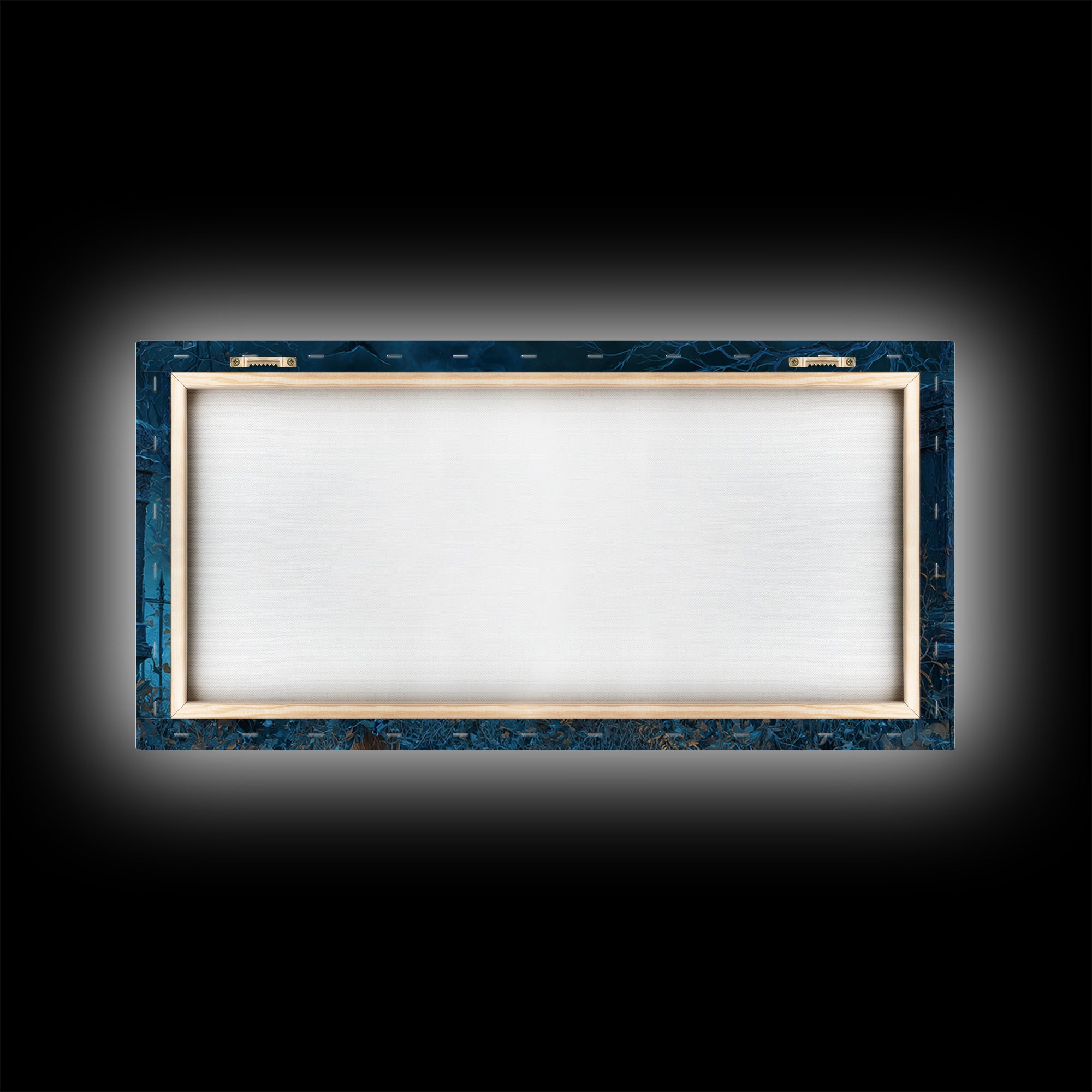 The Graveyard Book Club, Wide Panoramic Art, Macabre Wall Art, Framed Canvas Print, Halloween Wall Decor, Gothic Home Decor, Horror Wall Art
